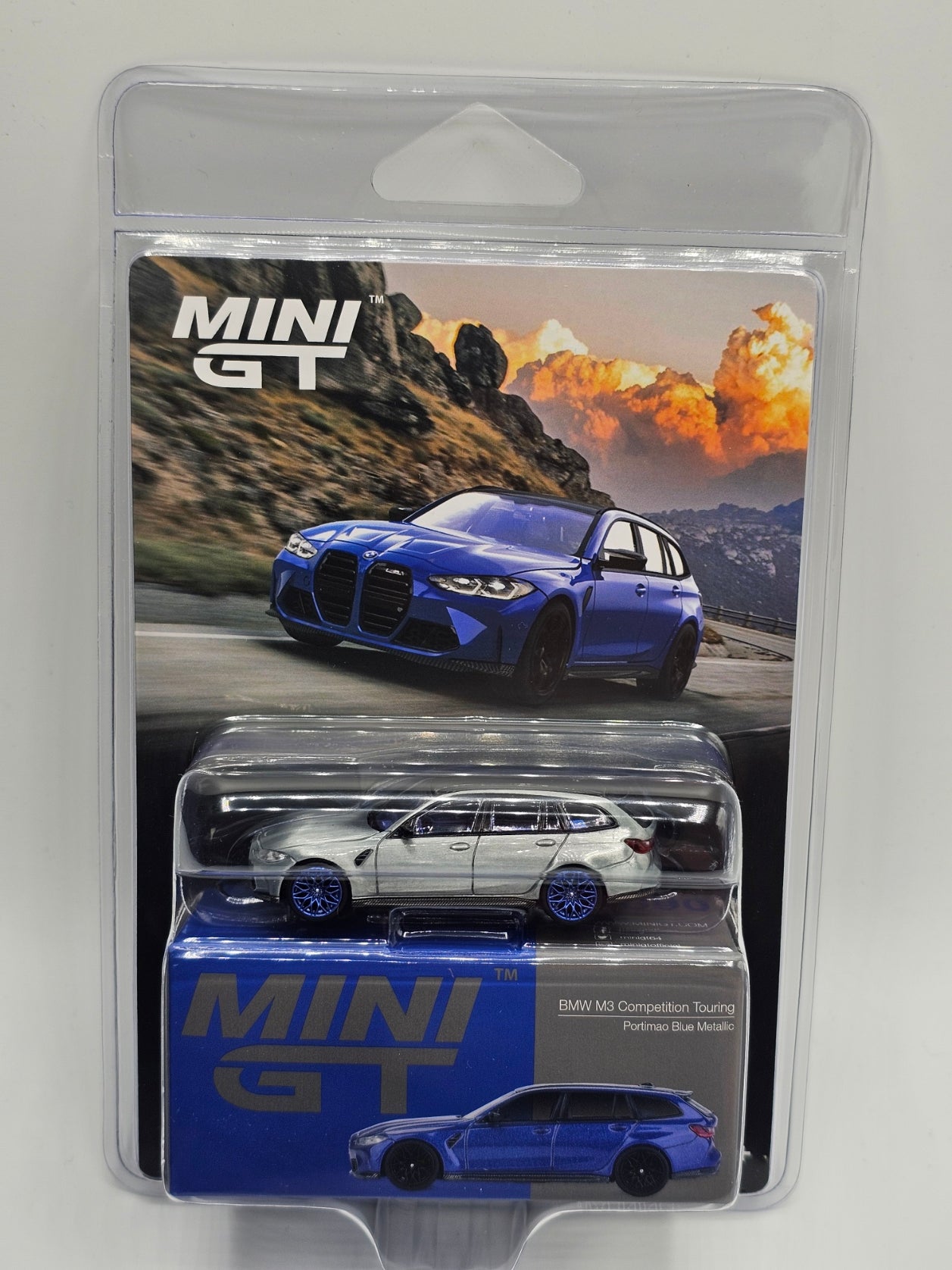 Mini GT 1090 BMW M3 Competition Touring Portimao Blue Metallic (Chase)
