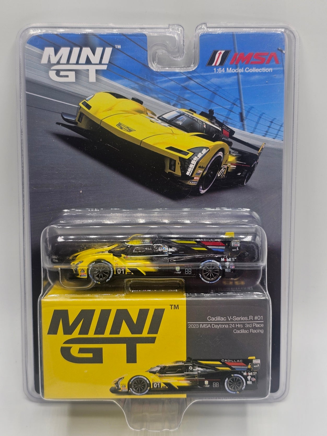 Mini GT 708 Cadillac V-Series.R #01 Cadillac Racing 2023 IMSA Daytona 24H 3rd Place