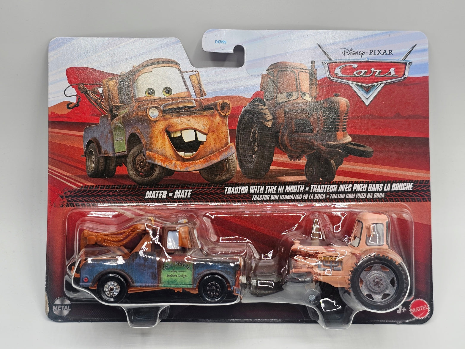 Disney Pixar Cars Mater & Tractor with Tire-in-Mouth Two-Pack