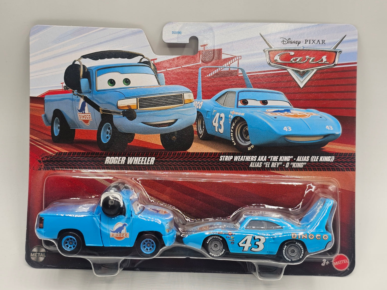 Disney Pixar Cars The King and Roger Wheeler JKW73 Diecast 1:55 Scale 2-Pack