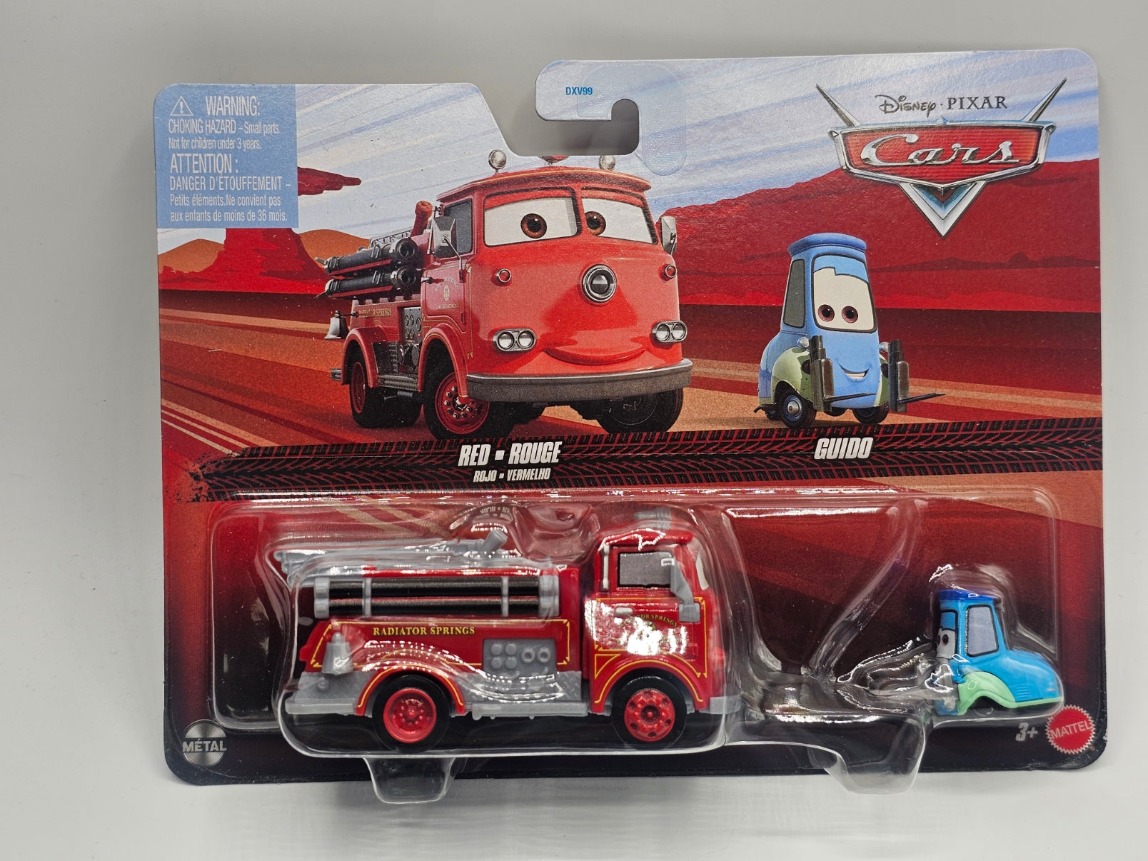 Disney Pixar Cars 2-Pack Metal Red and Guido