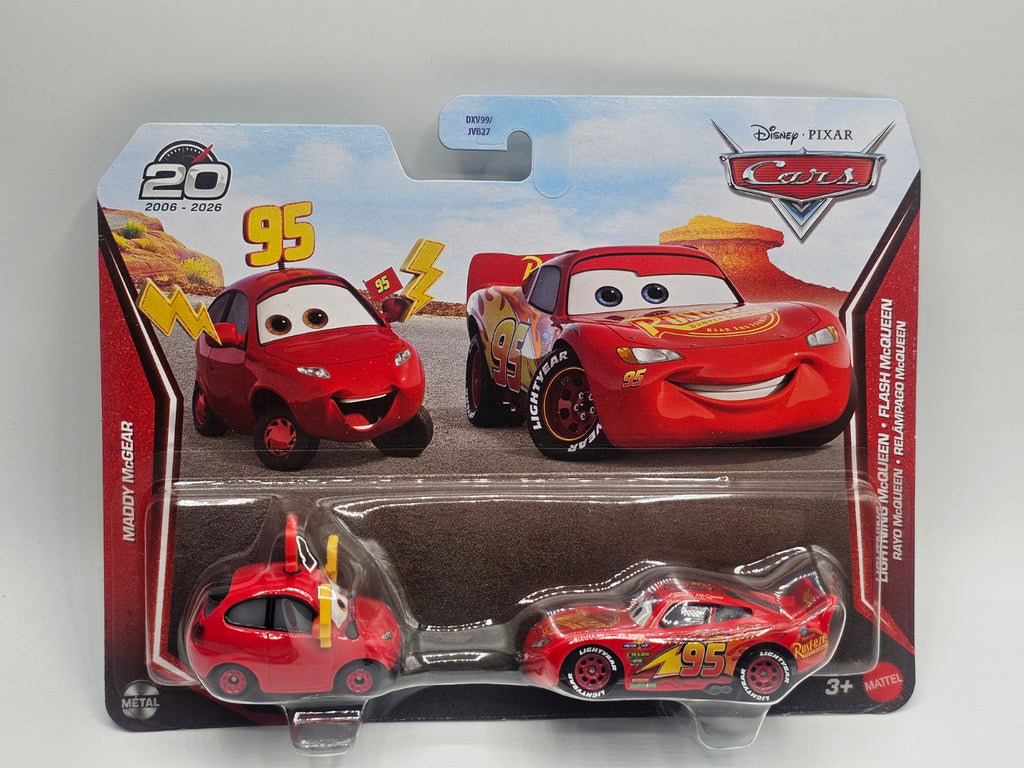 Disney Pixar Cars 20th Anniversary Lightning McQueen and Maddy McGear 2-Pack