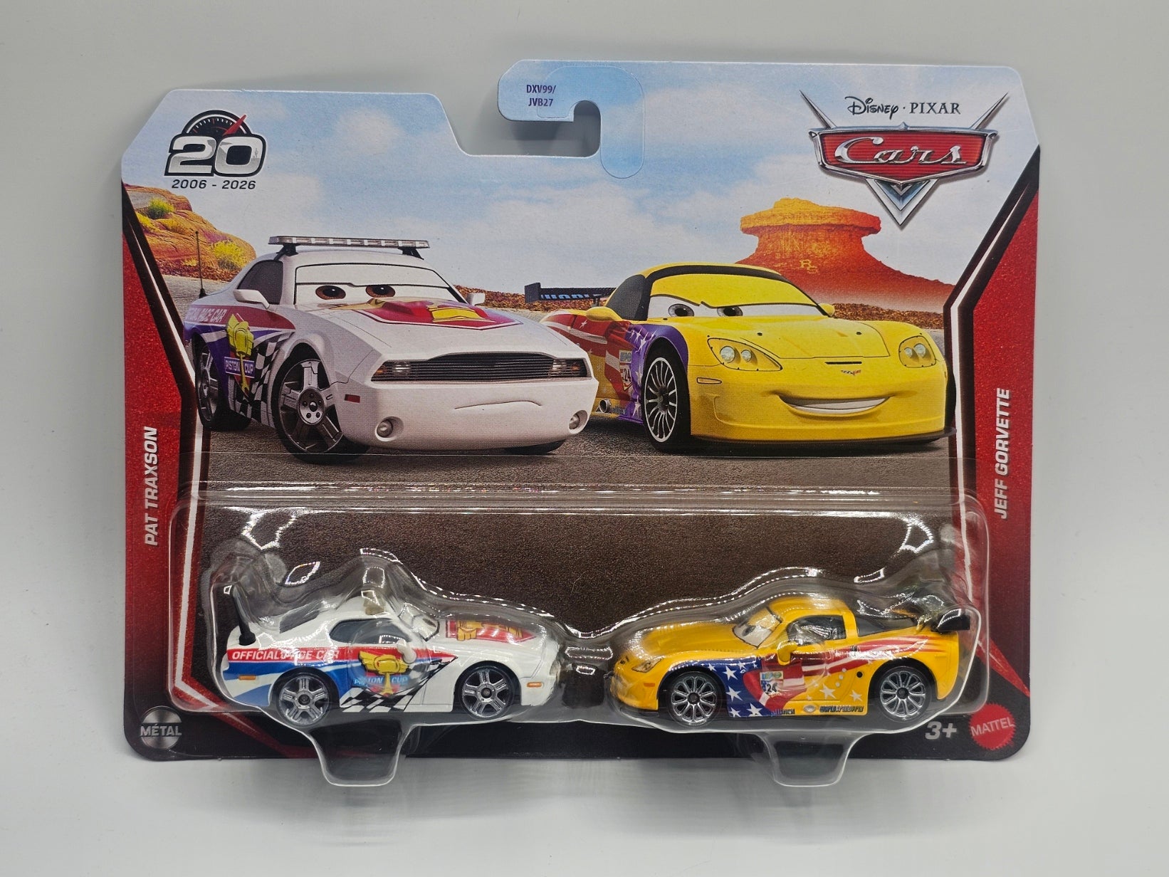 Disney Pixar Cars 20th Anniversary Edition Jeff Gorvette and Pat Traxson 2-Pack