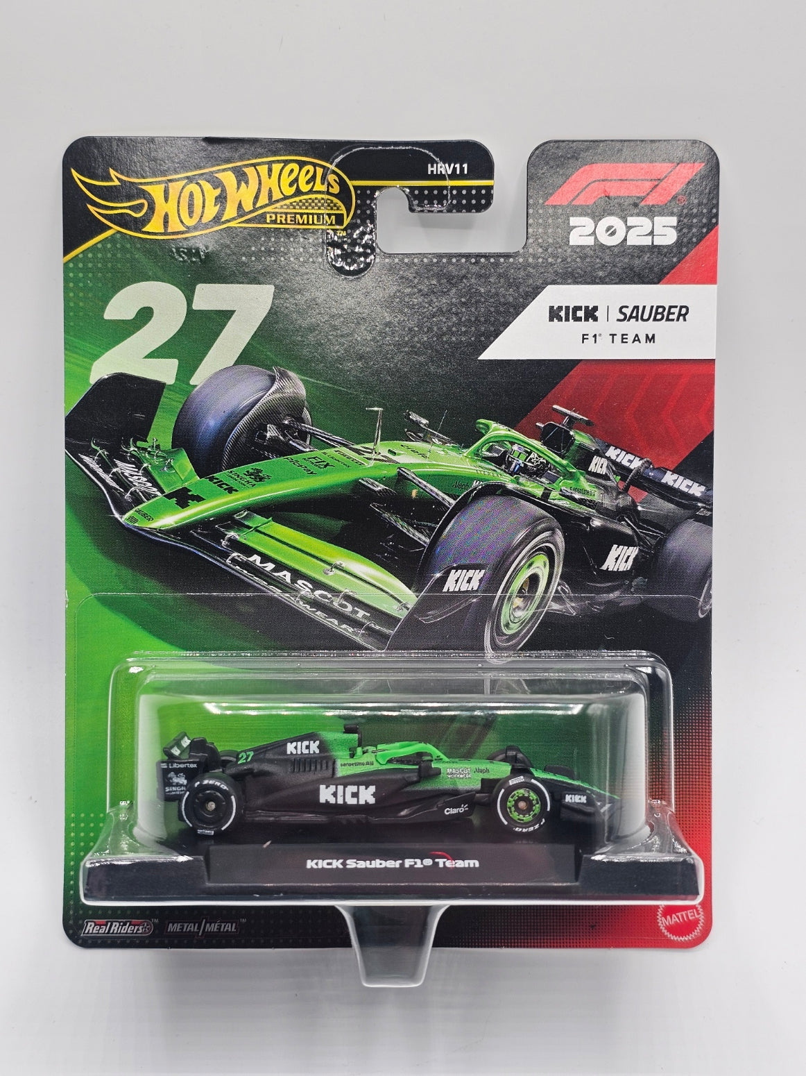 Hot Wheels Premium Formula 1 2025 – KICK Sauber F1 Team #27 1:64 Scale