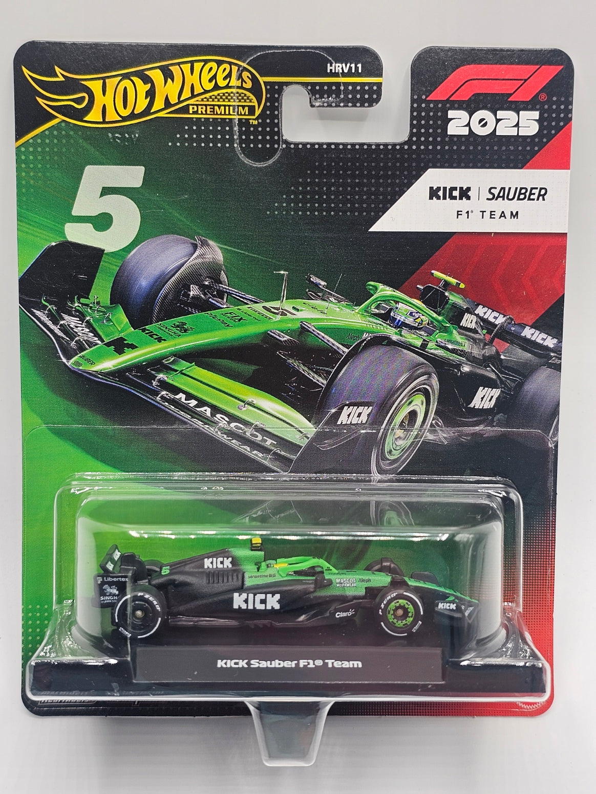 Hot Wheels Premium F1 2026 – KICK Sauber F1 Team #5 1:64 Scale