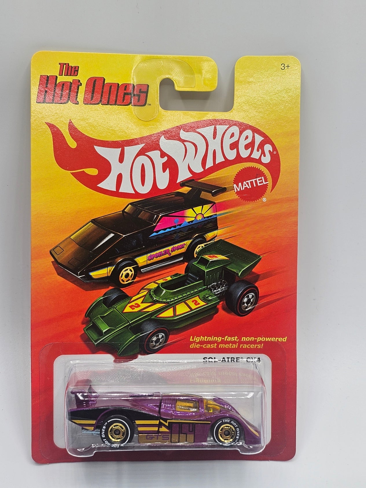 Hot Wheels The Hot Ones Chase Whiteline Sol-Aire CX4 Metalflake Purple