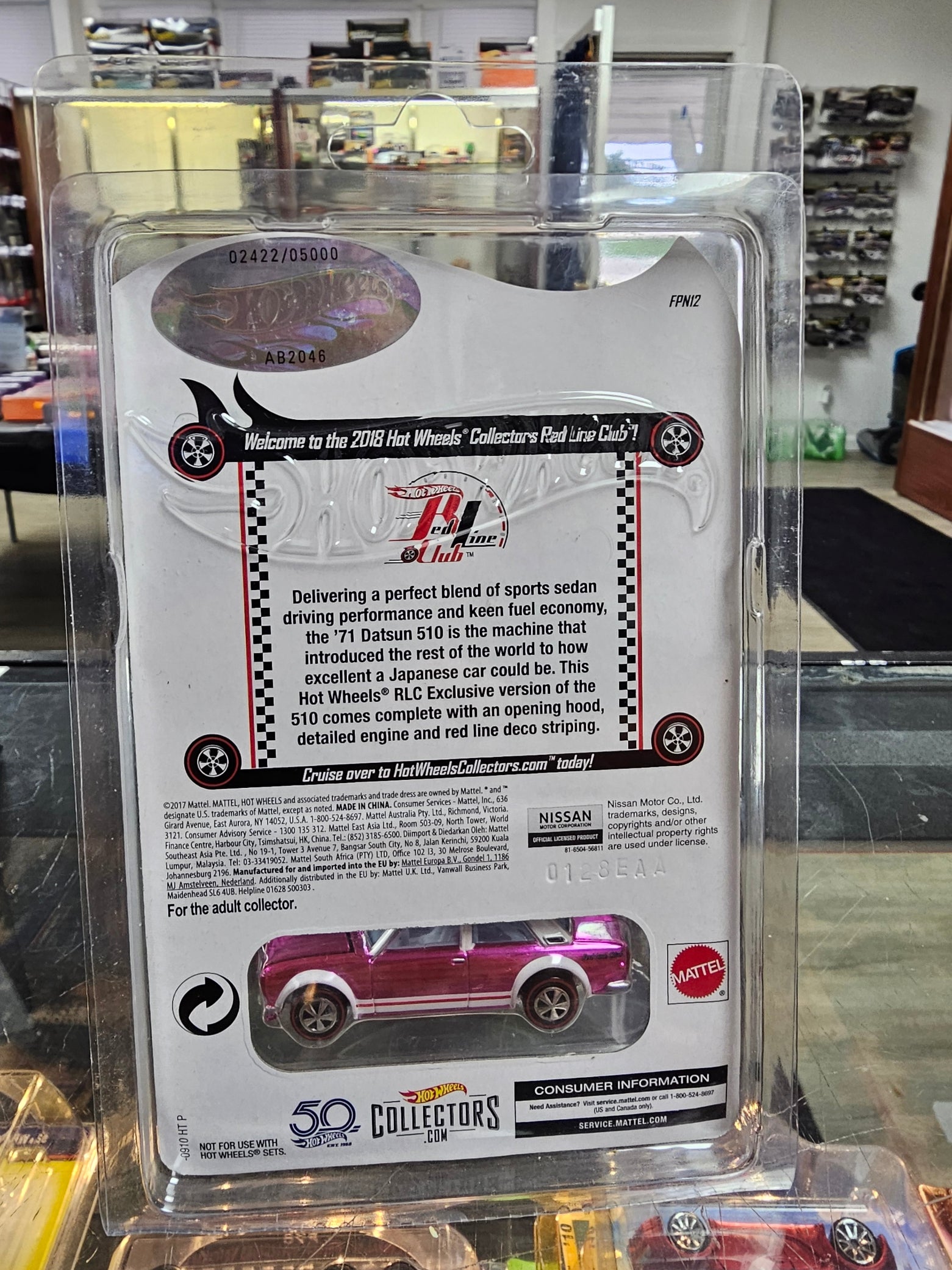 Hot Wheels RLC Pink Party Car '71 Datsun Bluebird 510 #2422