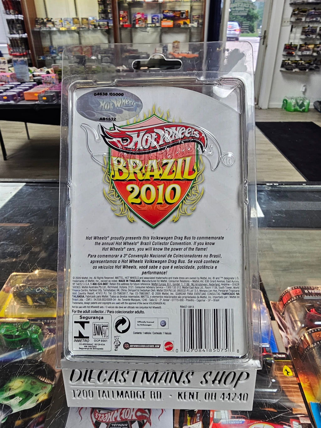 Hot Wheels Brazil 2010 Convention Volkswagen Drag Bus #4638/5000