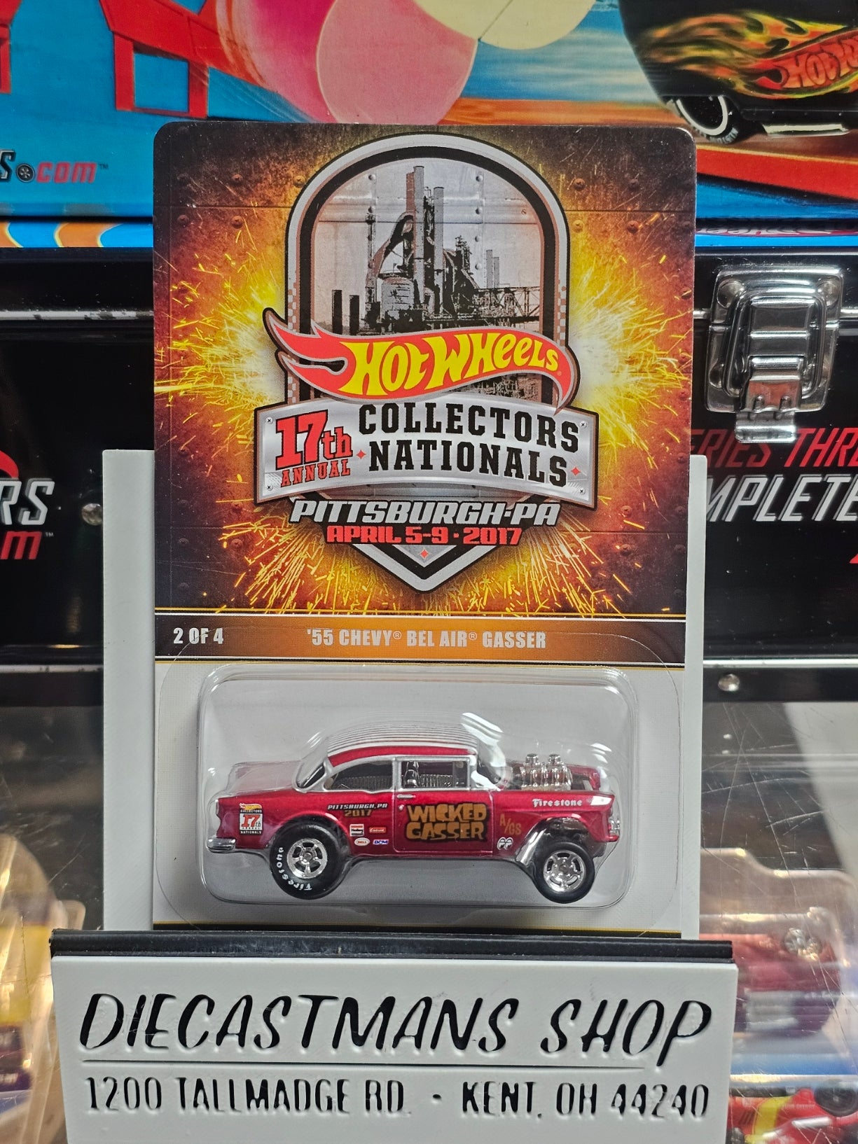 Hot Wheels 2017 Nationals Convention '55 Chevy Bel Air Gasser Wicked Gasser #199