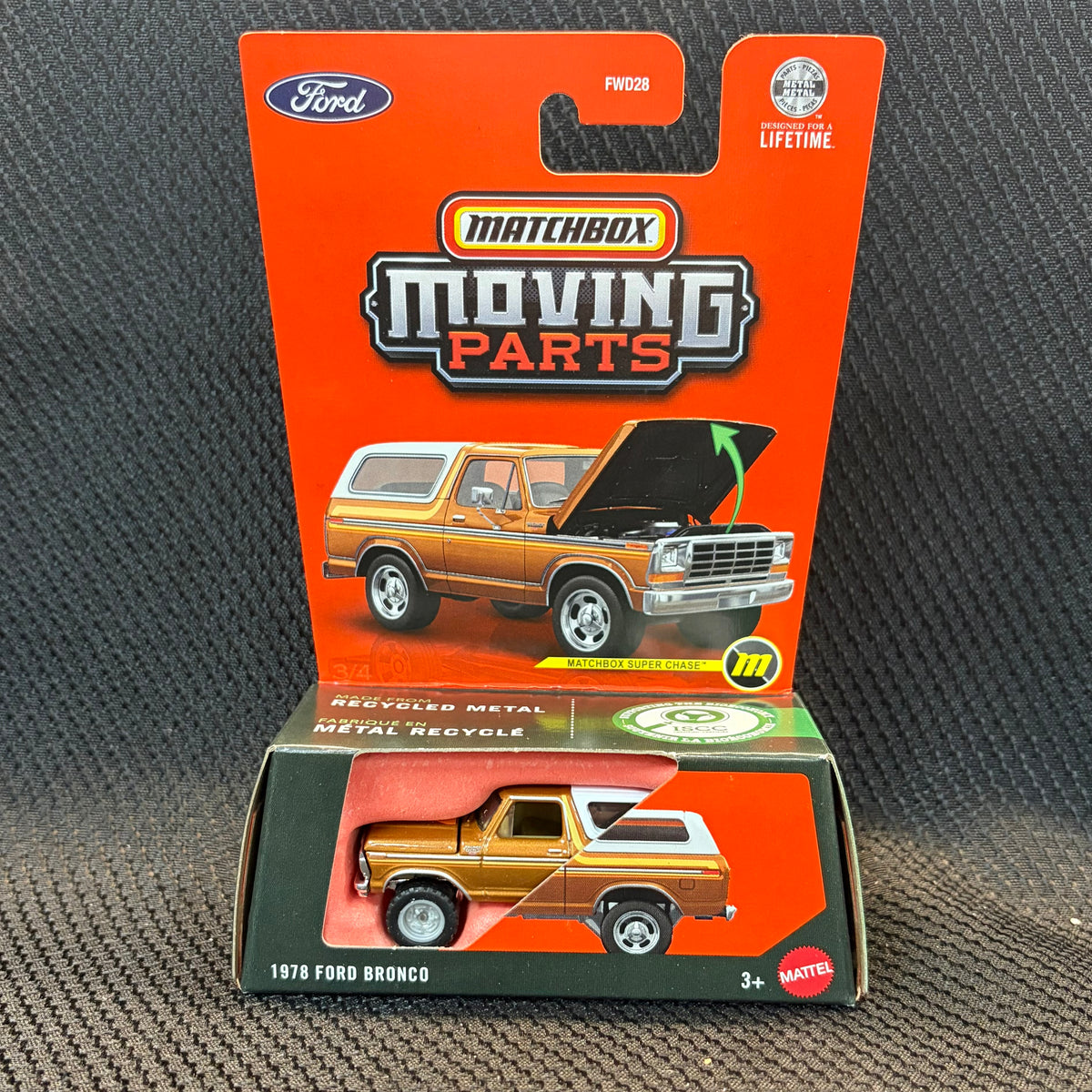 2026 Matchbox 1978 Ford Bronco #3 Gold Super Chase Moving Parts