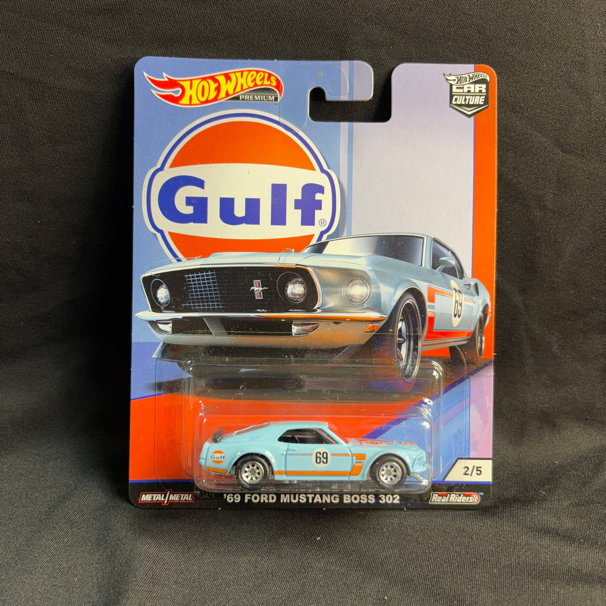 Hot Wheels Car Culture Gulf Oil Series '69 Ford Mustang Boss 302 #2/5 FPY86