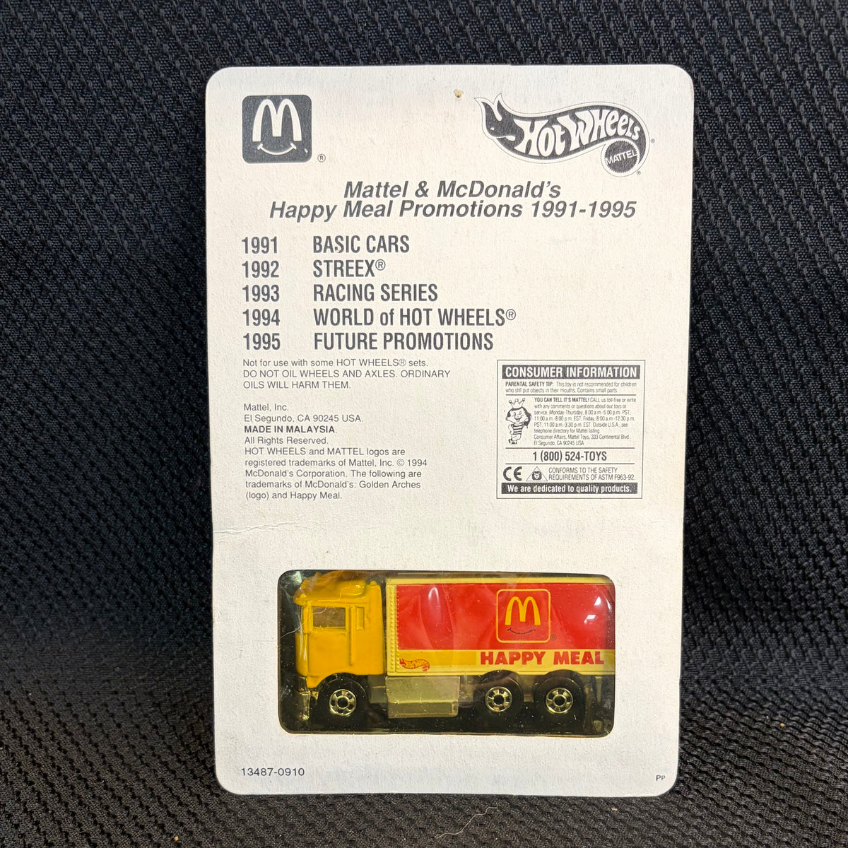 Hot Wheels Mattel & McDonald's Happy Meal 5 Years Limited Edition