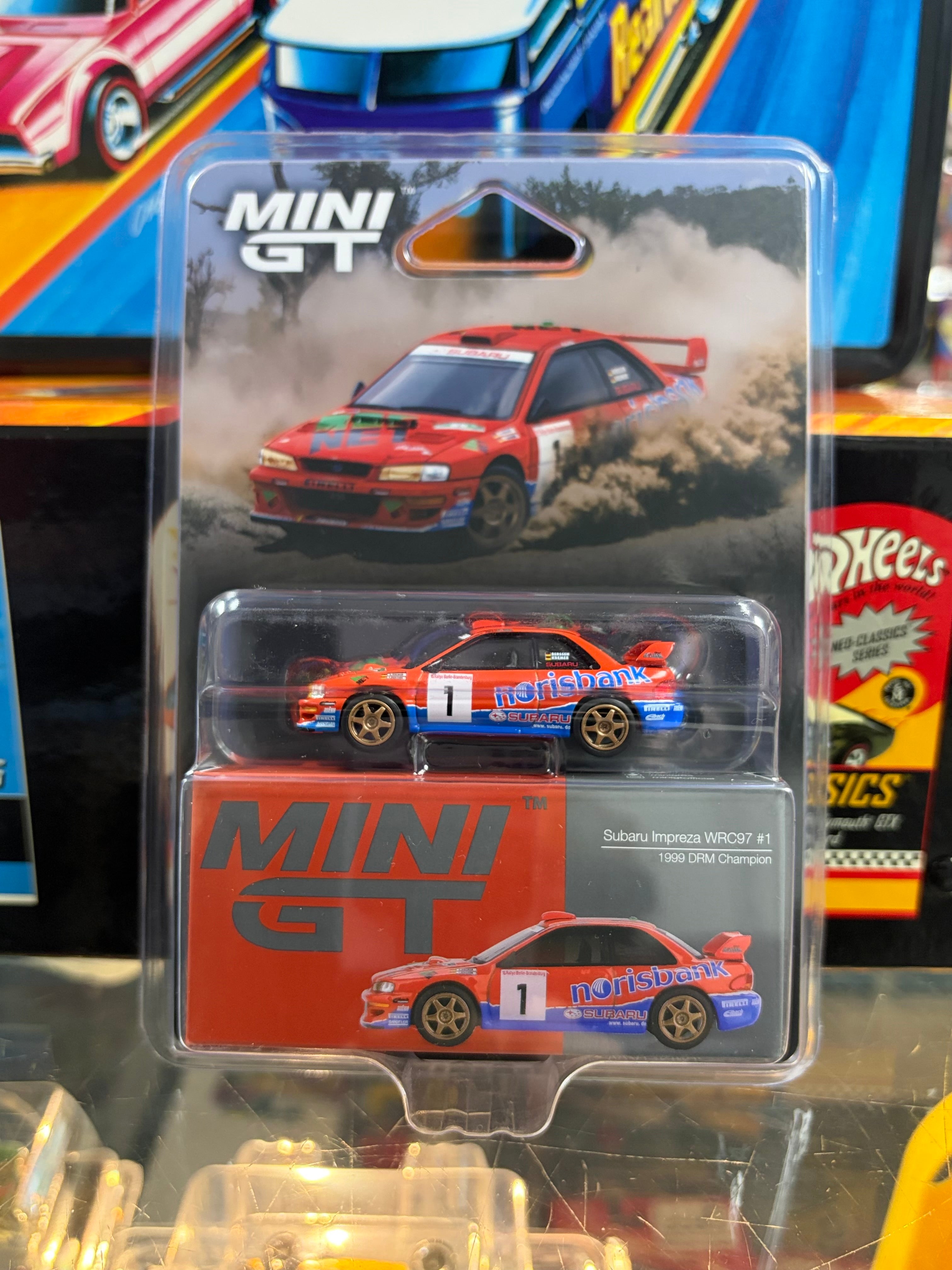 Mini GT #1140 Subaru Impreza WRC97 #1 1999 DRM Champion