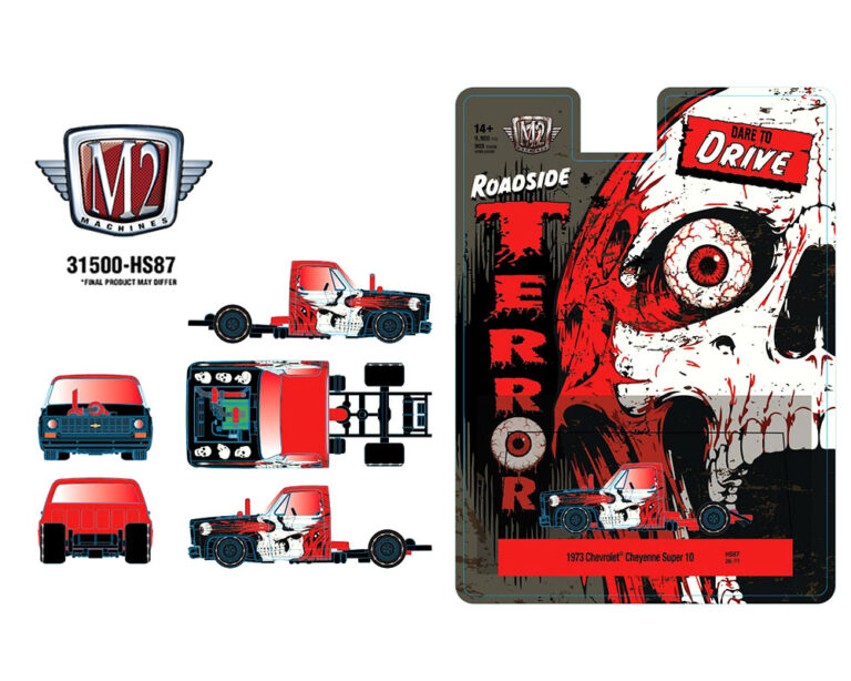 M2 Machines 1:64 1973 Chevrolet Cheyenne Super 10 Dare To Drive Terror Series – Red – Hobby Exclusive