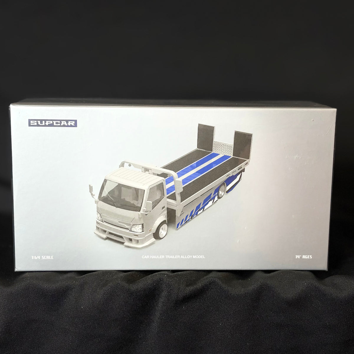 Supcar H300 Flatbed Transporter Silver & Blue Stripe Livery