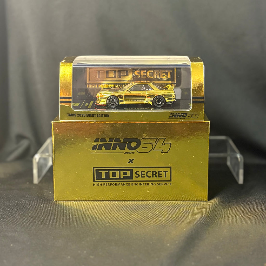 Inno64 1:64 Nissan Skyline GT-R R32 TS RHD Chrome Gold