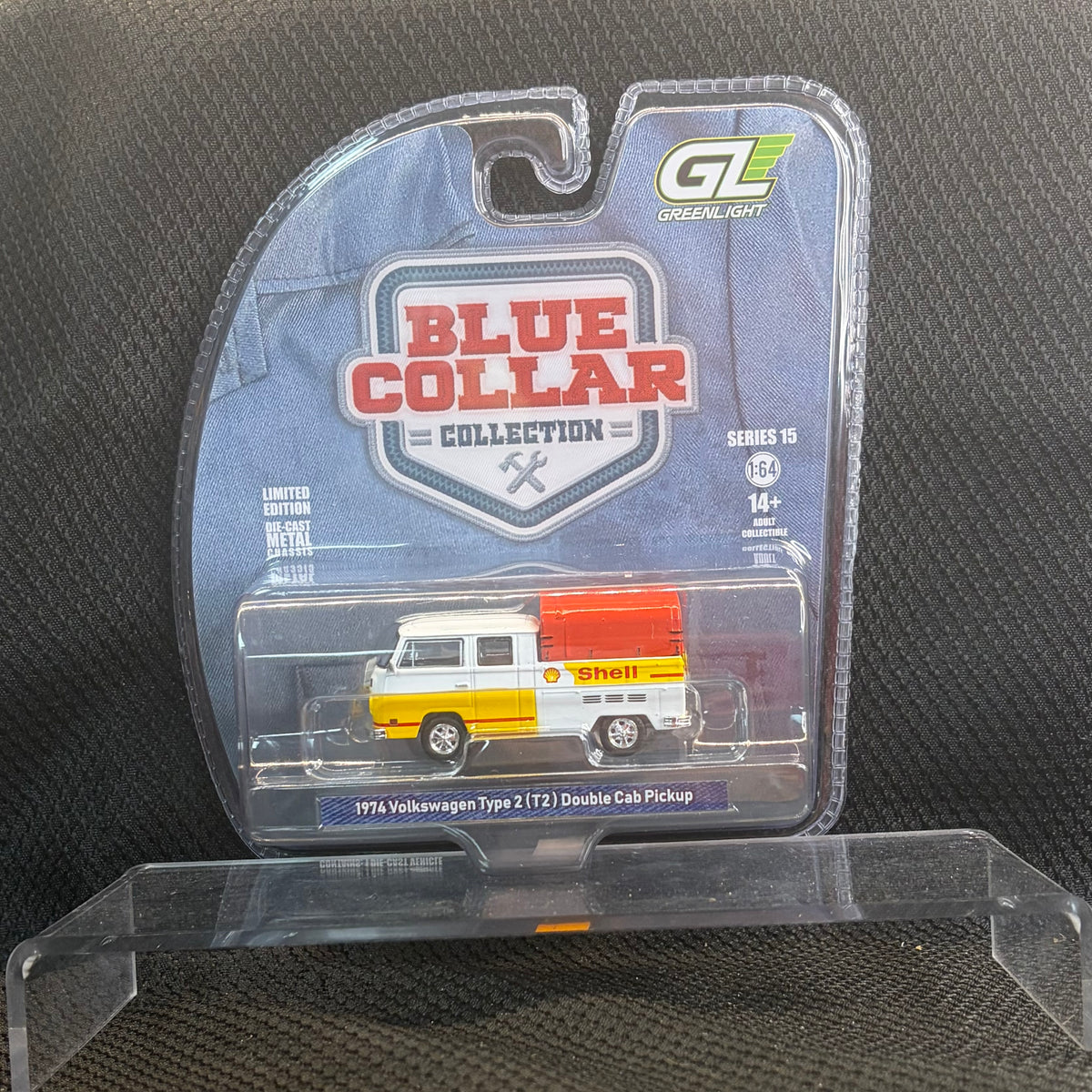Greenlight 1974 Volkswagen T2 Doka Crew Cab with Canopy Shell Oil Shop