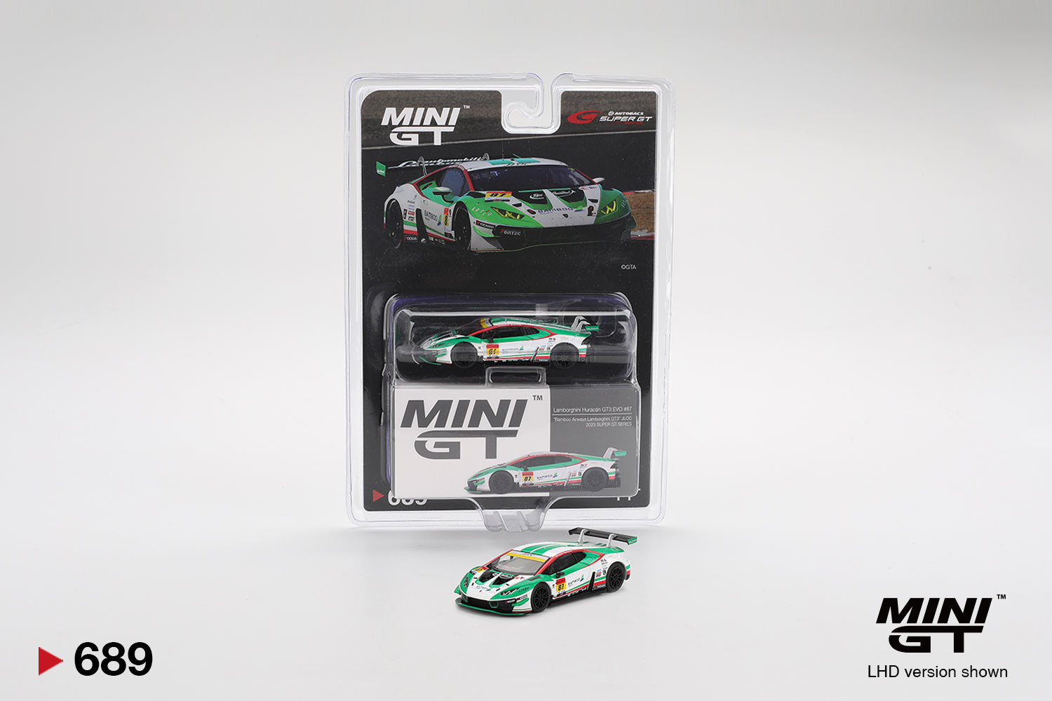 Mini GT 1:64 Lamborghini Huracán GT3 EVO2 #87 Bamboo Airways Lamborghini GT3 JLOC 2023 Super GT Series