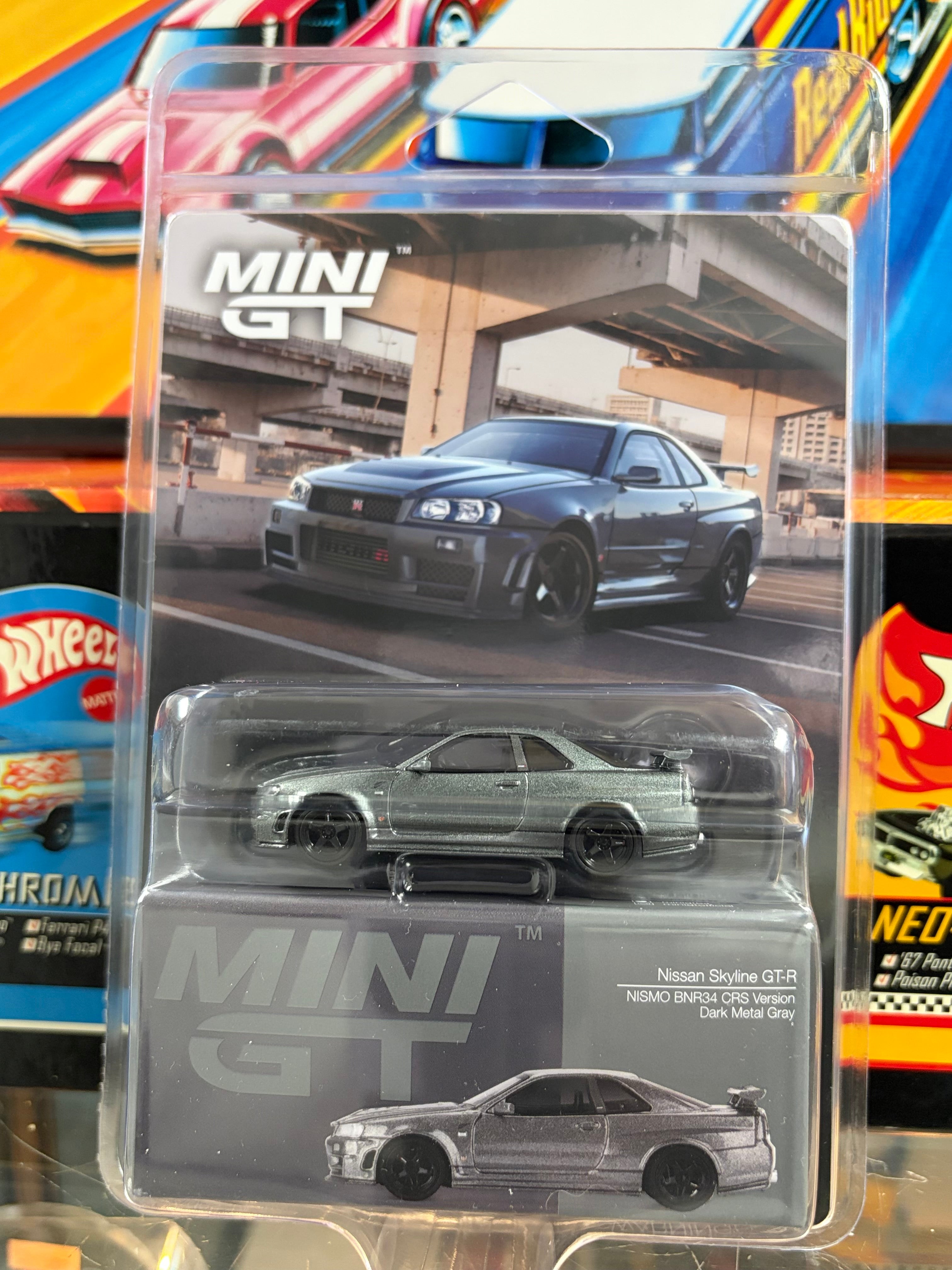 Mini GT #1160 Nissan Skyline GT-R Dark Metal Gray (NISMO BNR34 CRS Version)