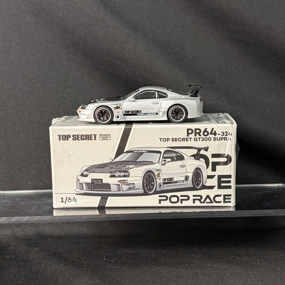 Pop Race Toyota Supra Top Secret GT300 RHD Silver