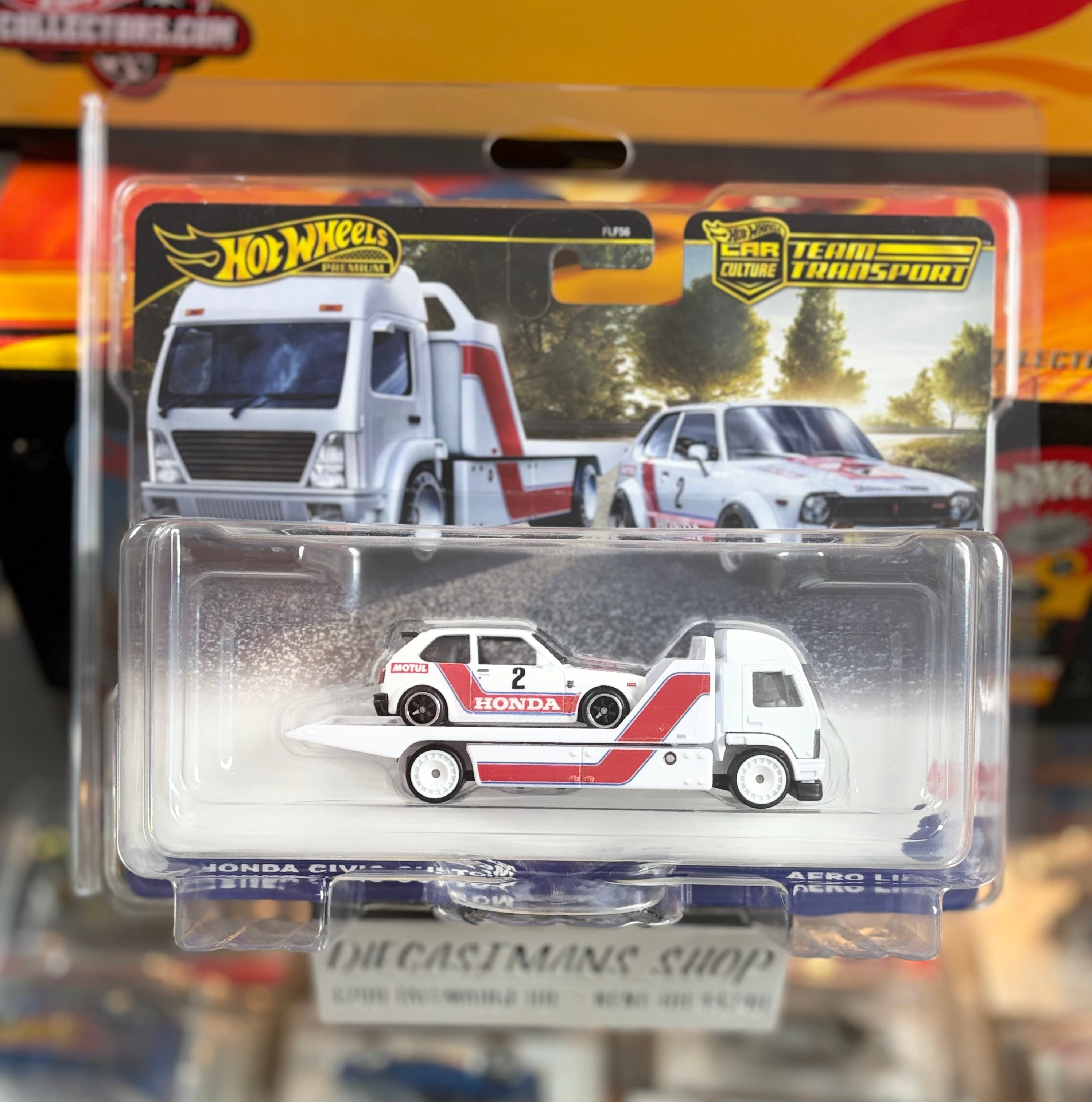 Hot Wheels 2025 Team Transport '73 Honda Civic Custom with Aero Lift