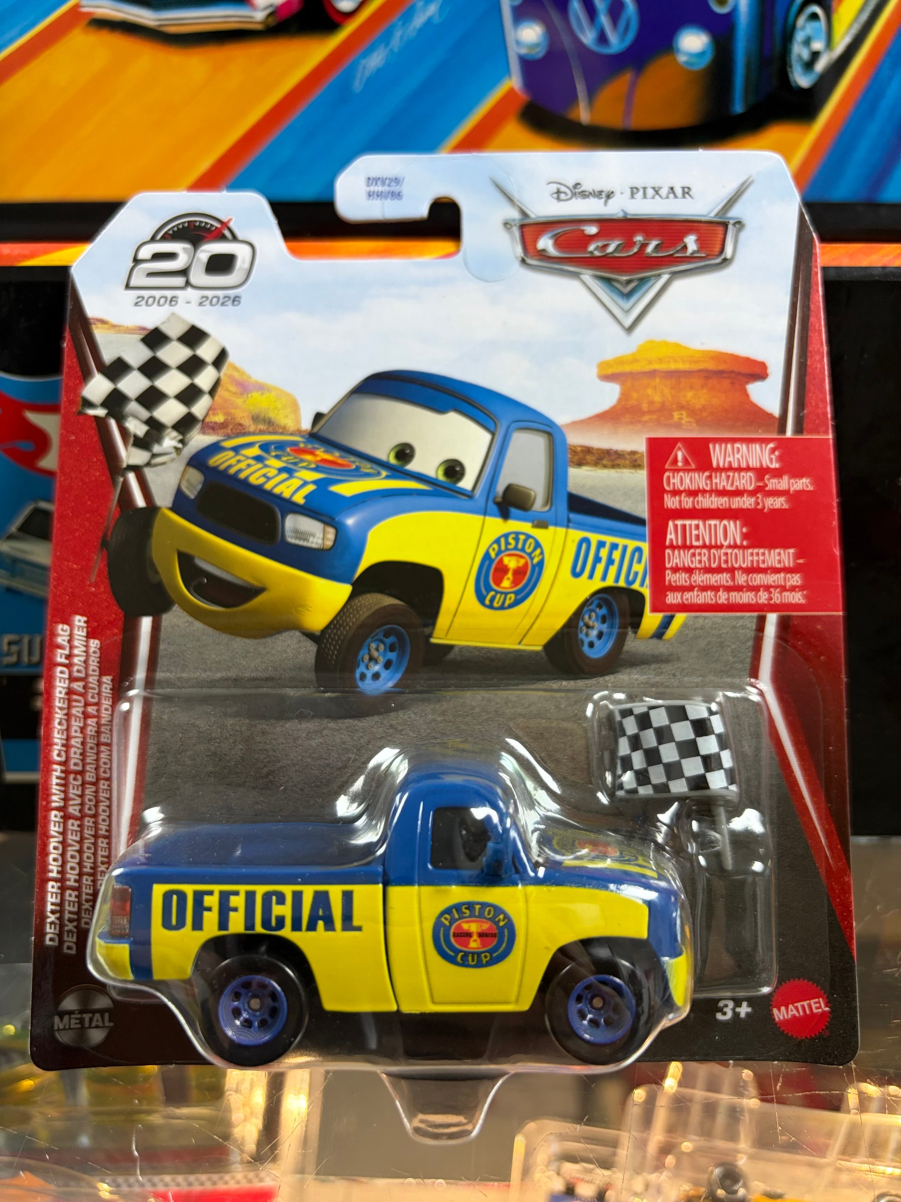 Disney Pixar Cars 1:55 Scale Die-Cast Metal – Dexter Hoover with Checkered Flag