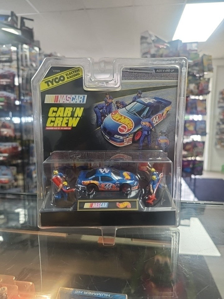 Tyco Slot Car NASCAR CAR'N CREW Set - KYLE PETTY HOT WHEELS Car MOC/NEW