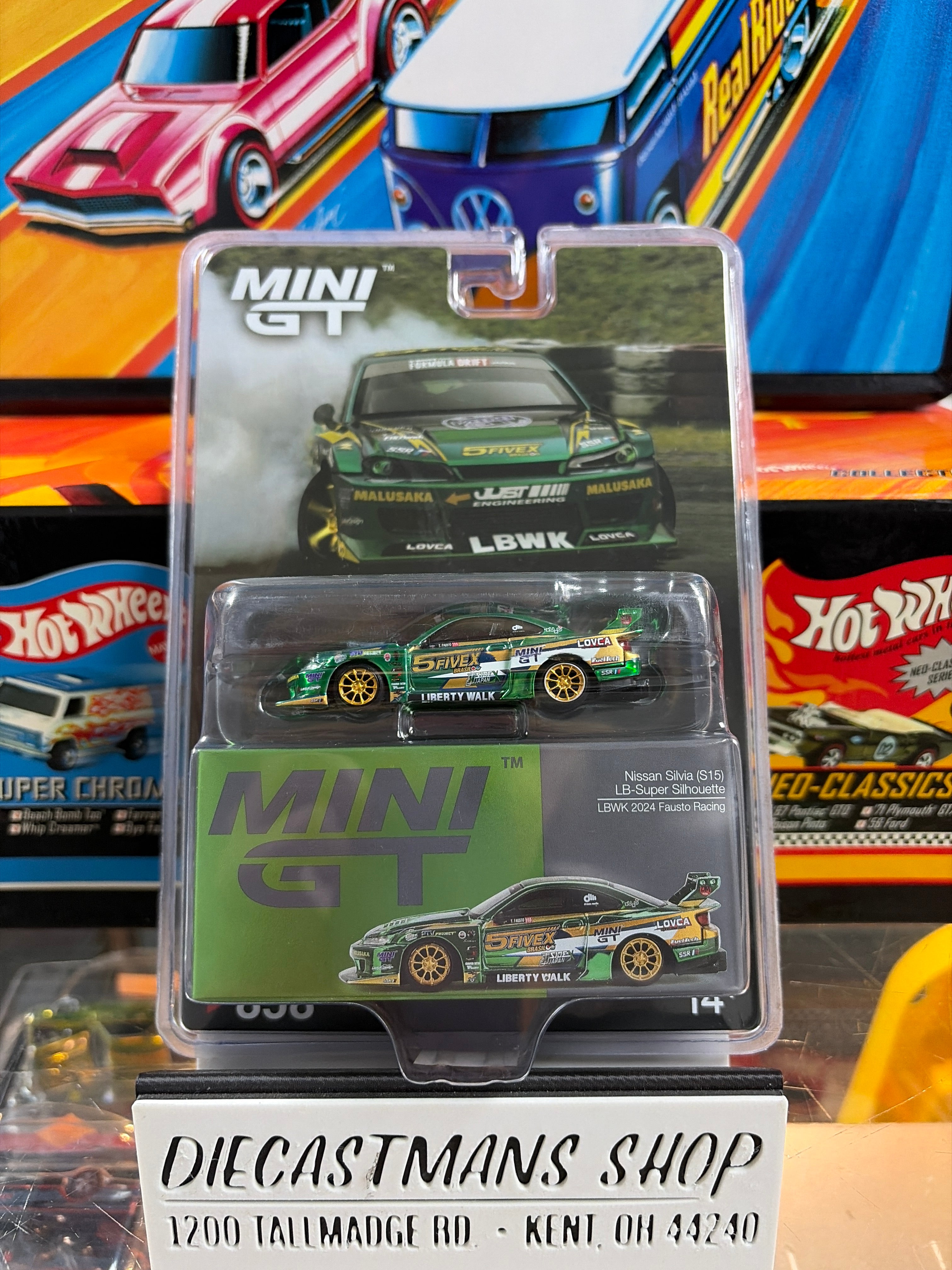 Mini GT #858 Nissan LB-Super Silhouette S15 Silvia LBWK – 2024 Fausto Racing 1/64