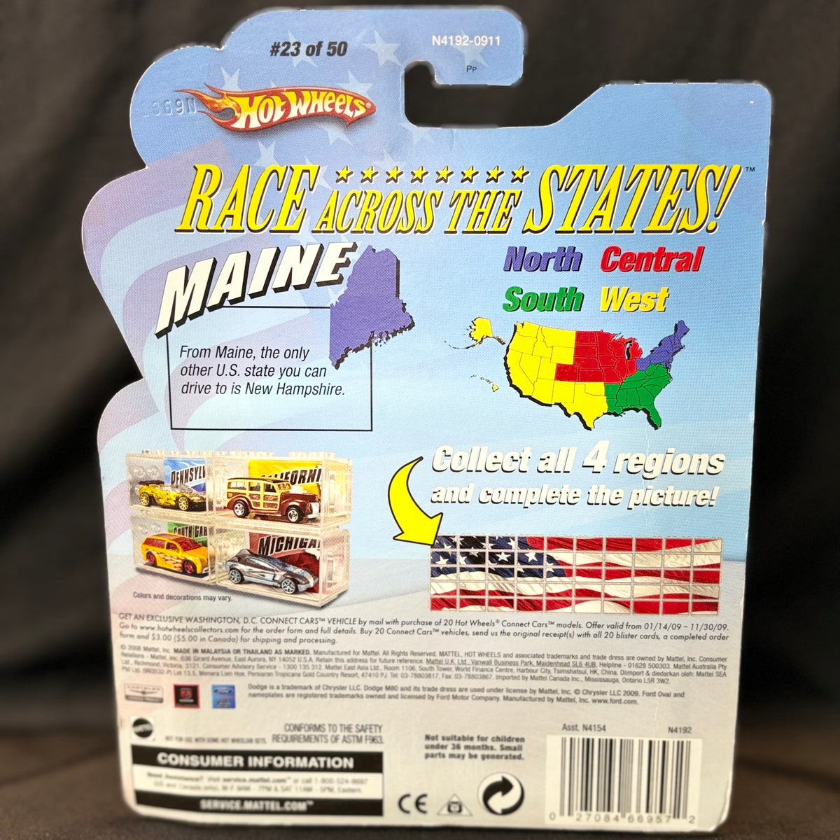 Hot Wheels Connect Cars – Dodge M80 – Maine – #23 of 50 1:64 (Blue)