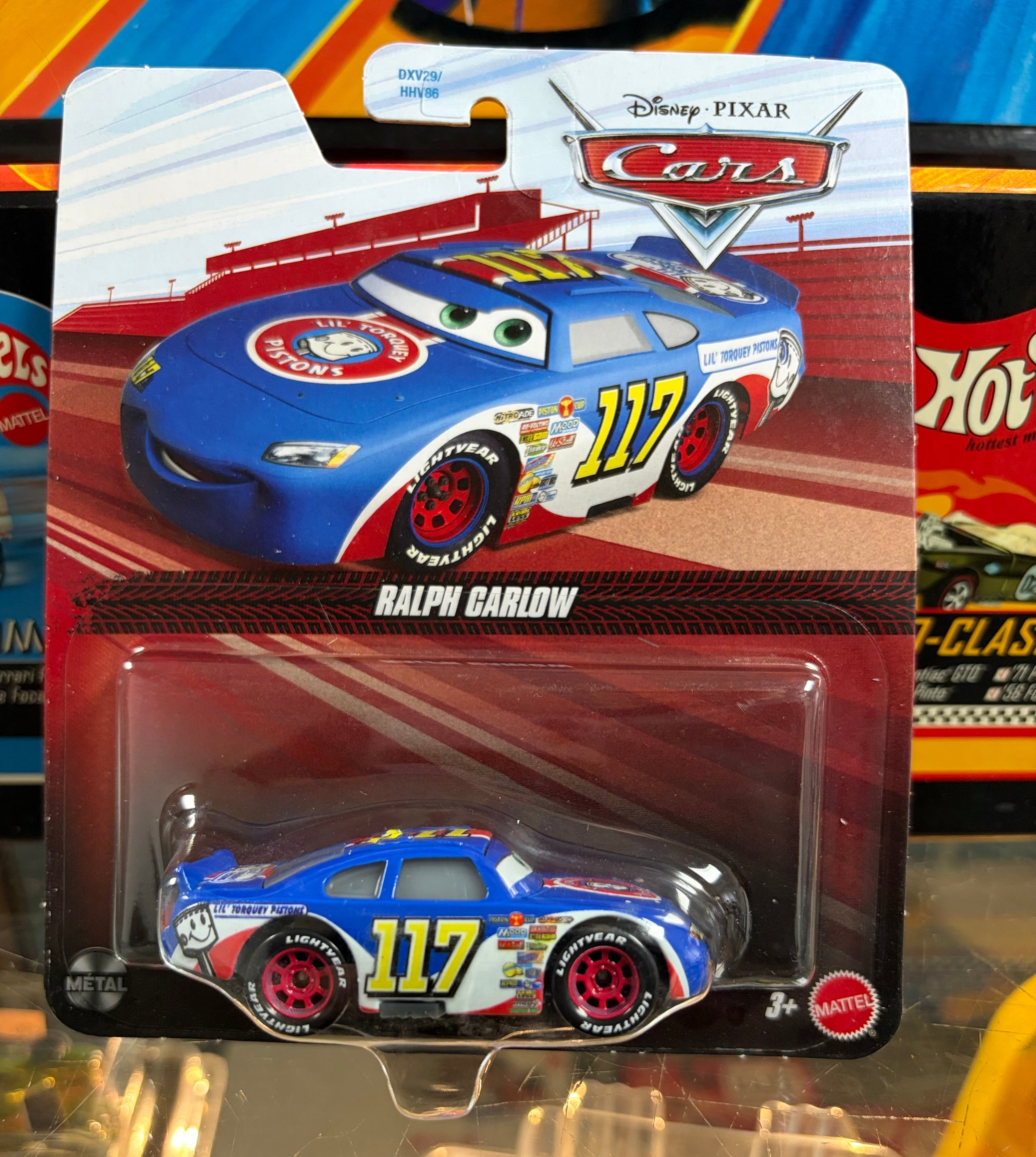 Disney Pixar Cars Ralph Carlow #117 Piston Cup Diecast 1:55