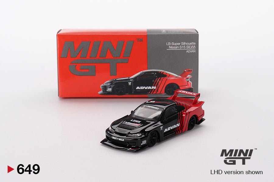 Mini GT #649 Mijo Exclusive LB-Super Silhouette S15 Silvia Advan