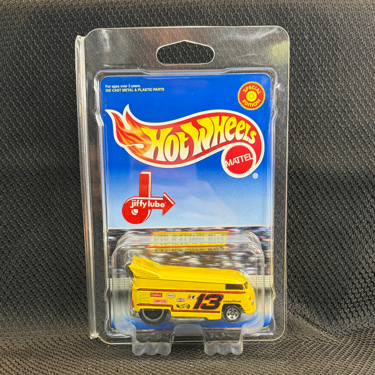 Hot Wheels 1998 Jiffy Lube VW Racing Bus Yellow #13 Special Edition