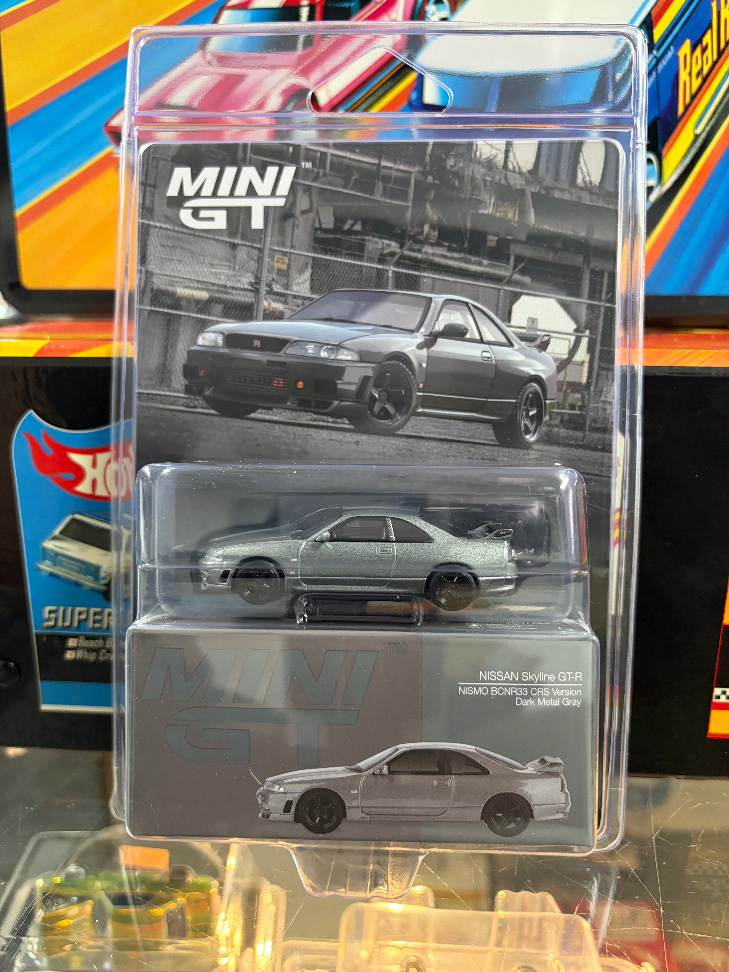 Mini GT #1128 NISSAN Skyline GT-R Dark Metal Gray (NISMO BCNR33 CRS Version)