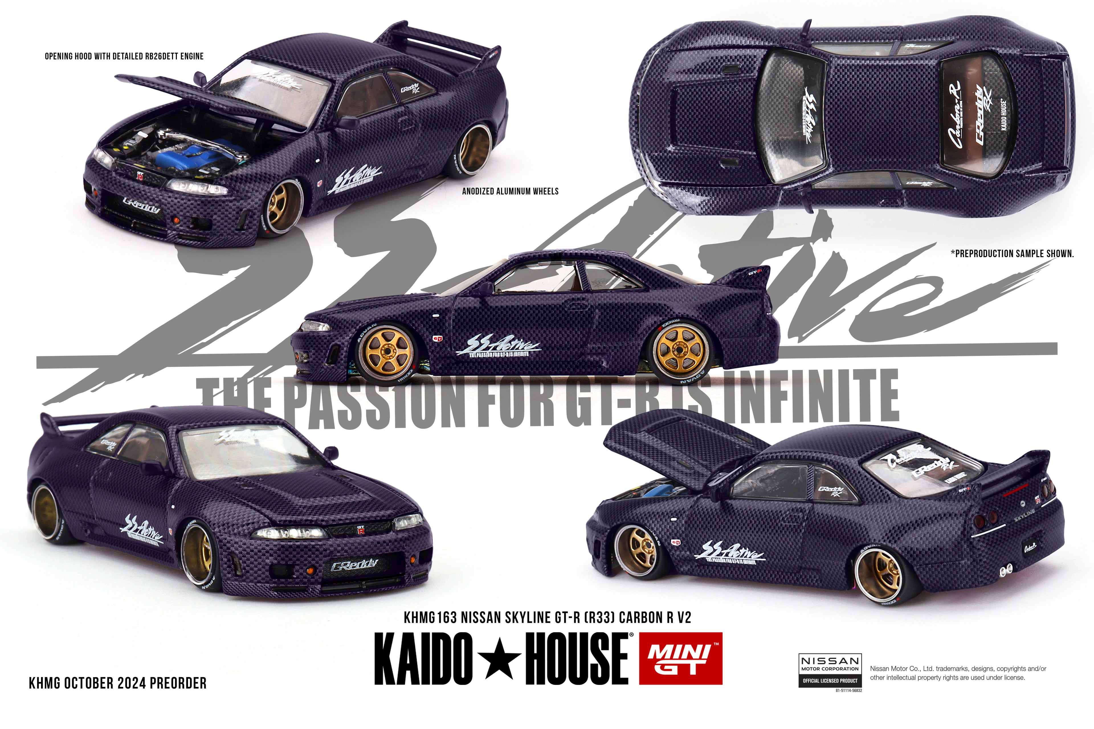 Kaido House #163 Nissan Skyline GT-R R33 Active Carbon R Version 2