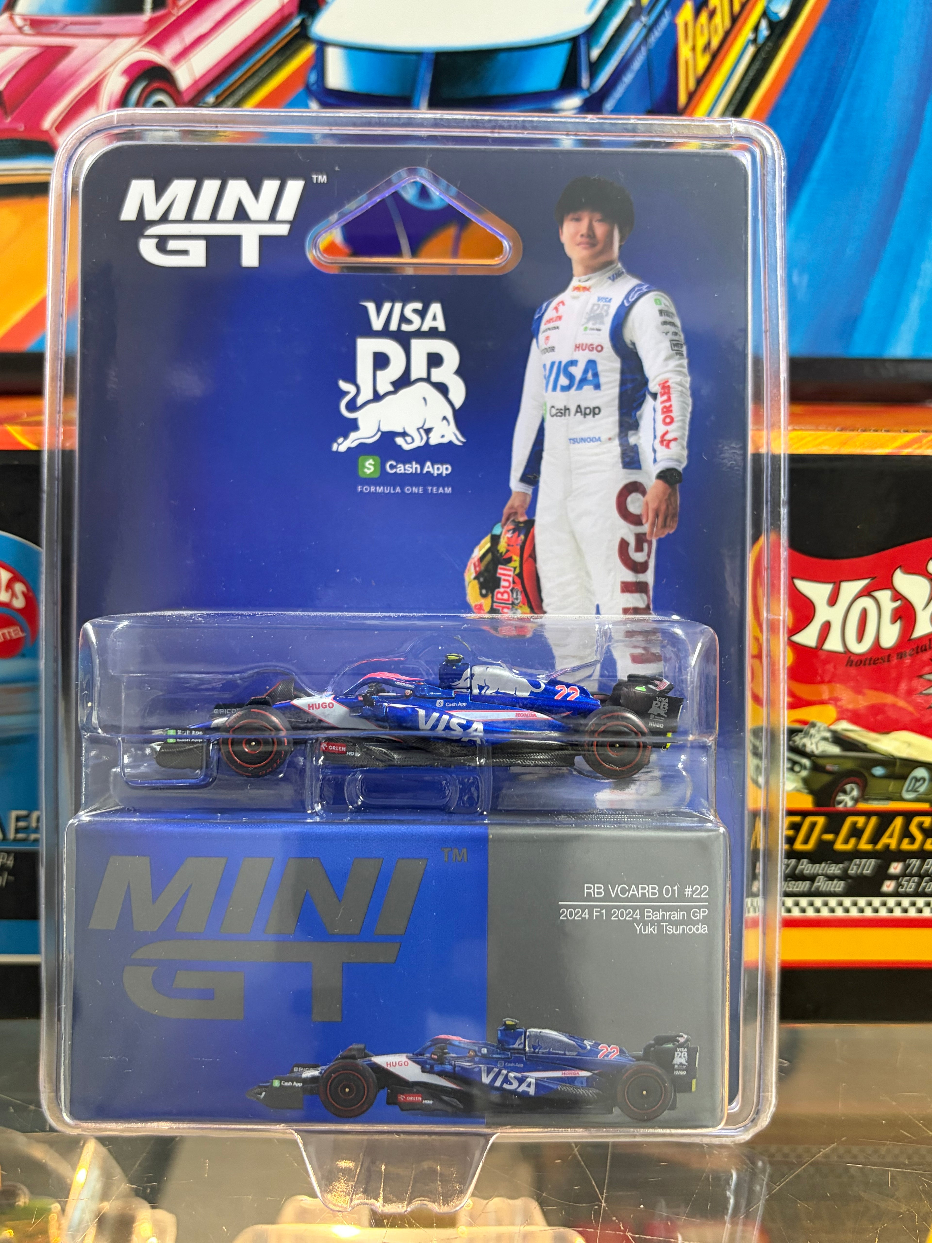 Mini GT #1007 RB VCARB 01 #22 Yuki Tsunoda 2024 F1 2024 Bahrain GP
