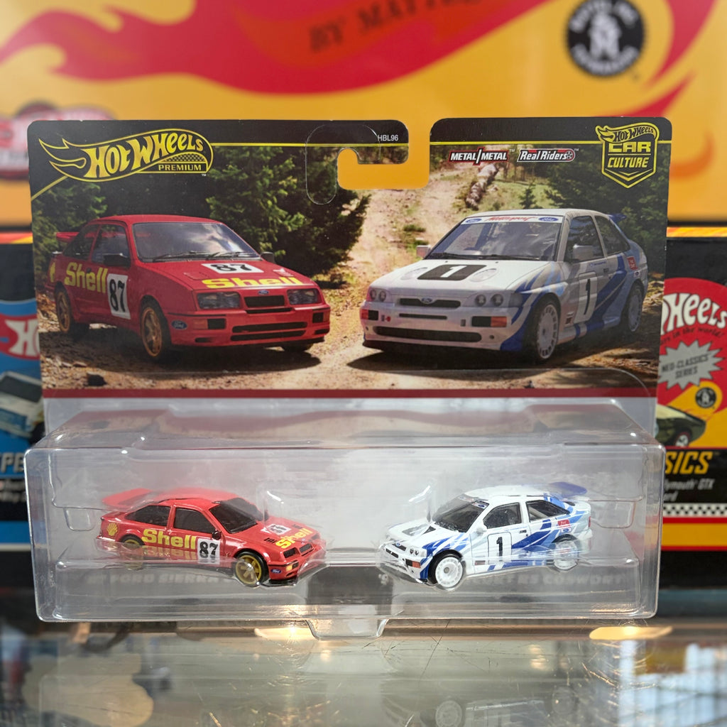 Hot Wheels Premium 2-Pack '93 Ford Escort RS Cosworth & '87 Ford Sierra Cosworth