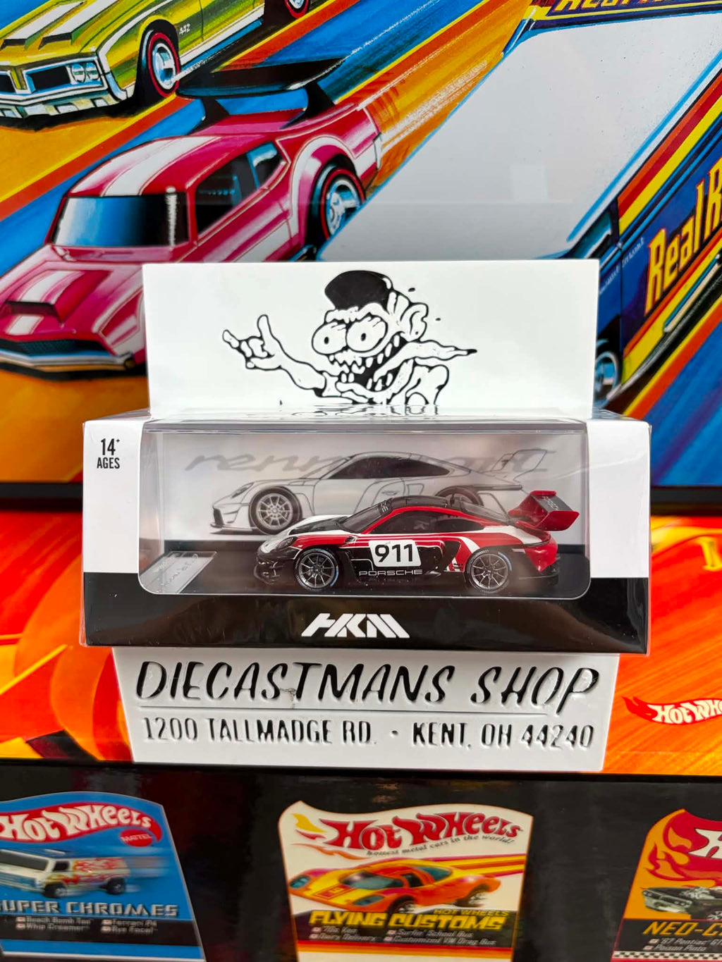 HKM 1:64 Porsche 992 GT3 R Rennsport - 911 Silver