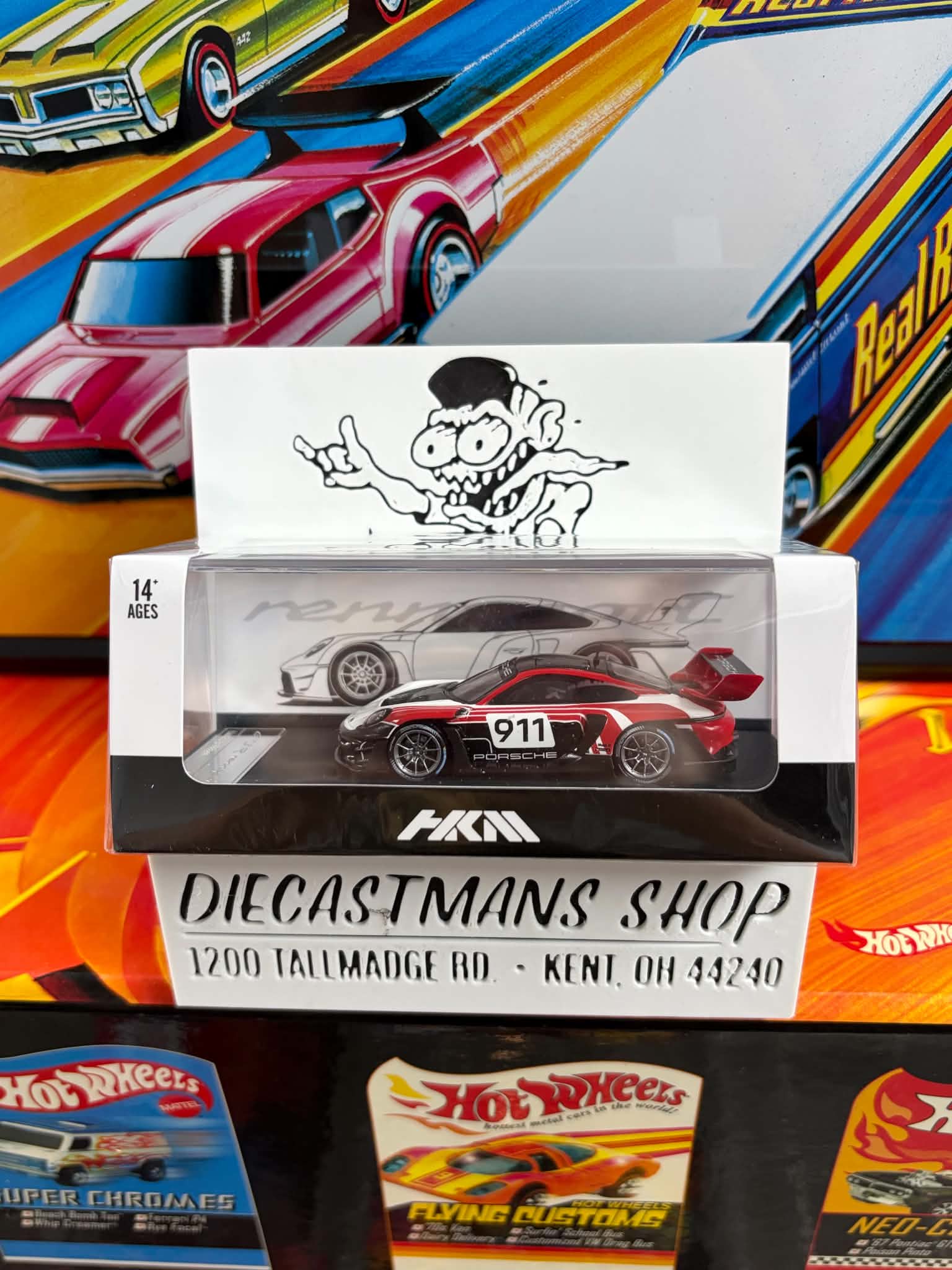 HKM 1:64 Porsche 992 GT3 R Rennsport - 911 Silver