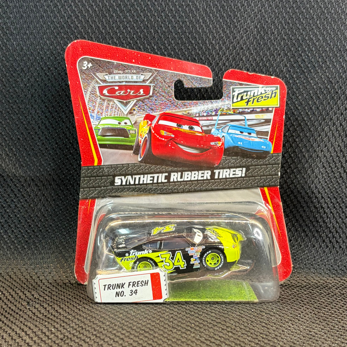 Disney Pixar Cars Trunk Fresh No. 34 Dirkson D'Agostino Rubber Tires