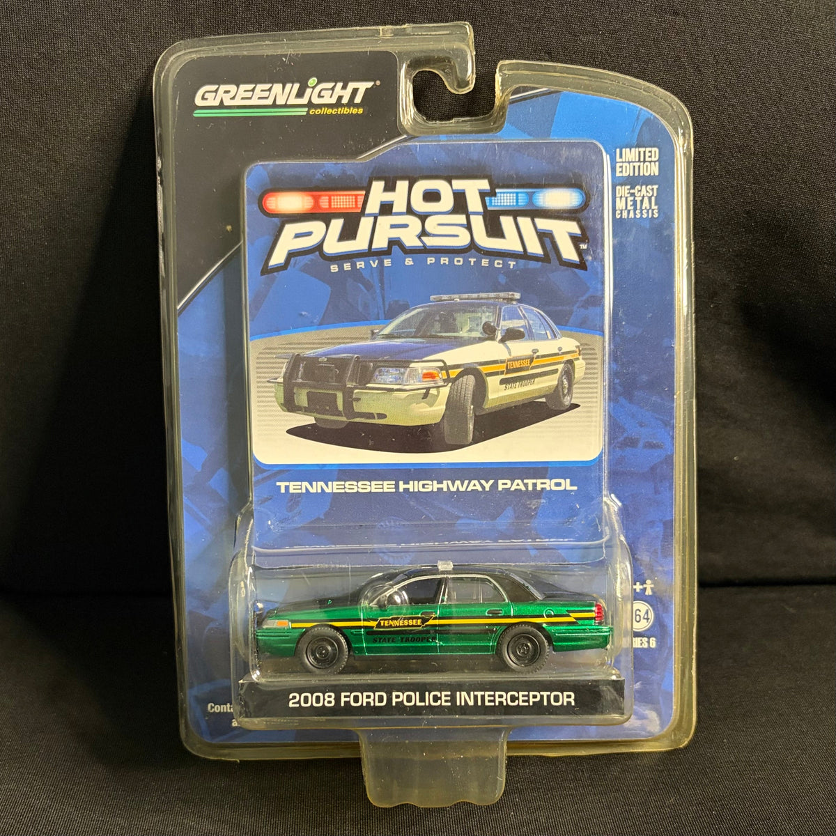 Greenlight Hot Pursuit 2008 Ford Interceptor Tennessee GREEN MACHINE VHTF