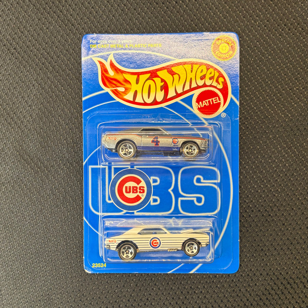 1999 Hot Wheels Chicago Cubs Promo ’67 Camaro and Mustang Mach 1