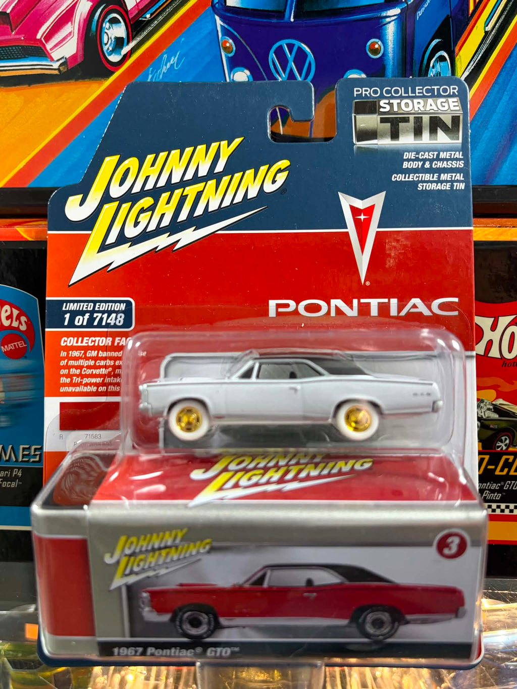 Johnny Lightning 1967 Pontiac GTO Collector Storage Tin White Lightning