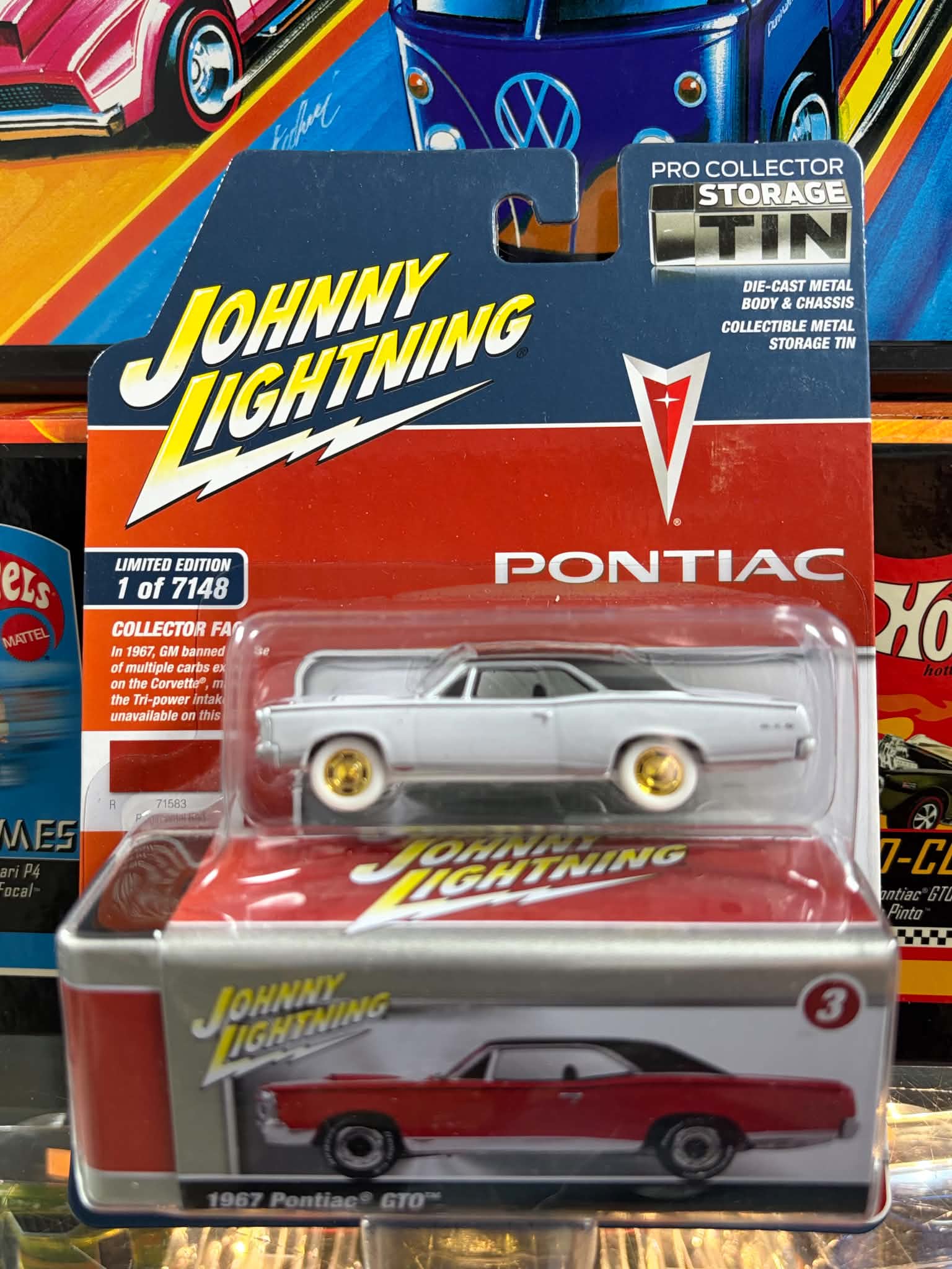 Johnny Lightning 1967 Pontiac GTO Collector Storage Tin White Lightning