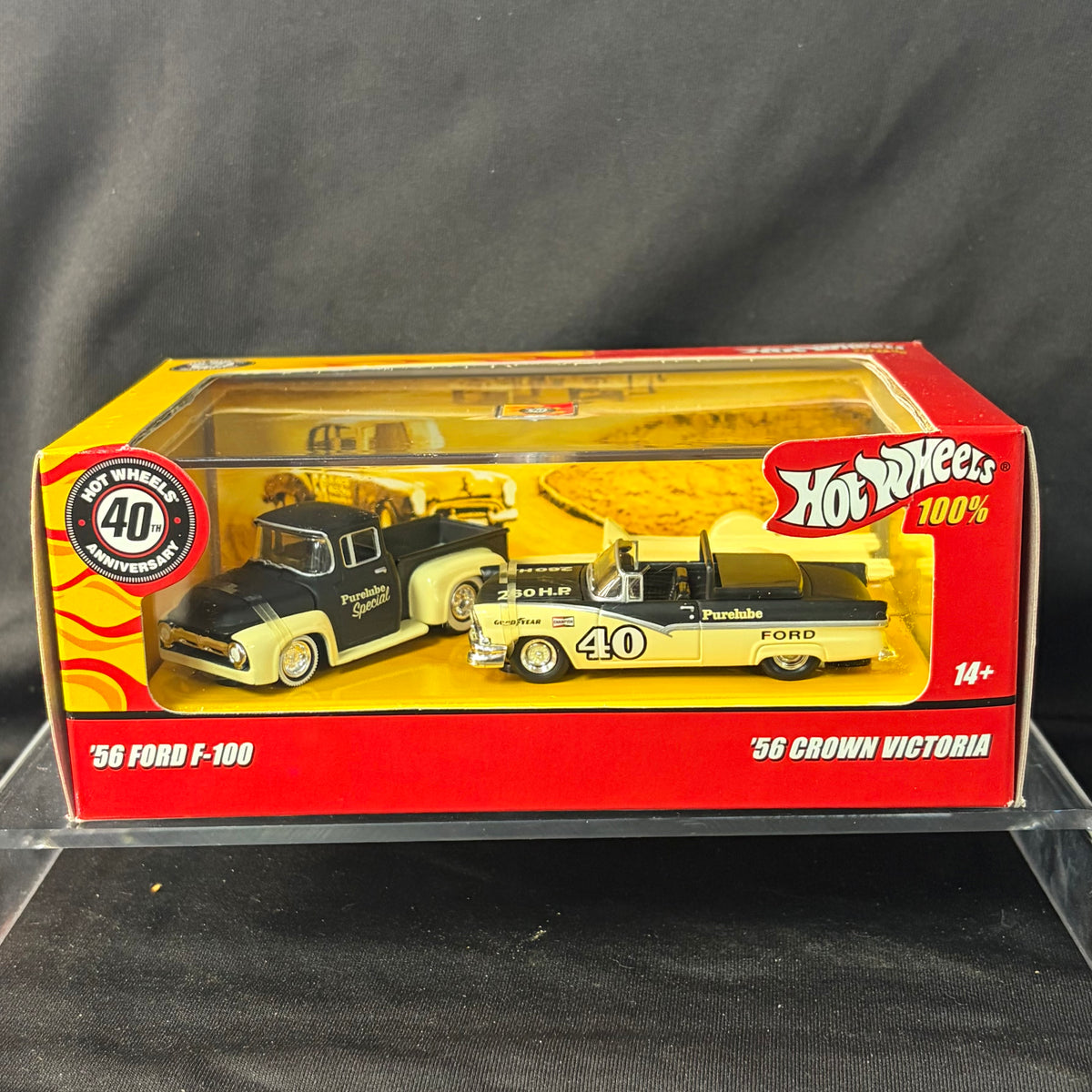 Hot Wheels 100% 40th Anniversary '56 Ford Crown Victoria & F-100