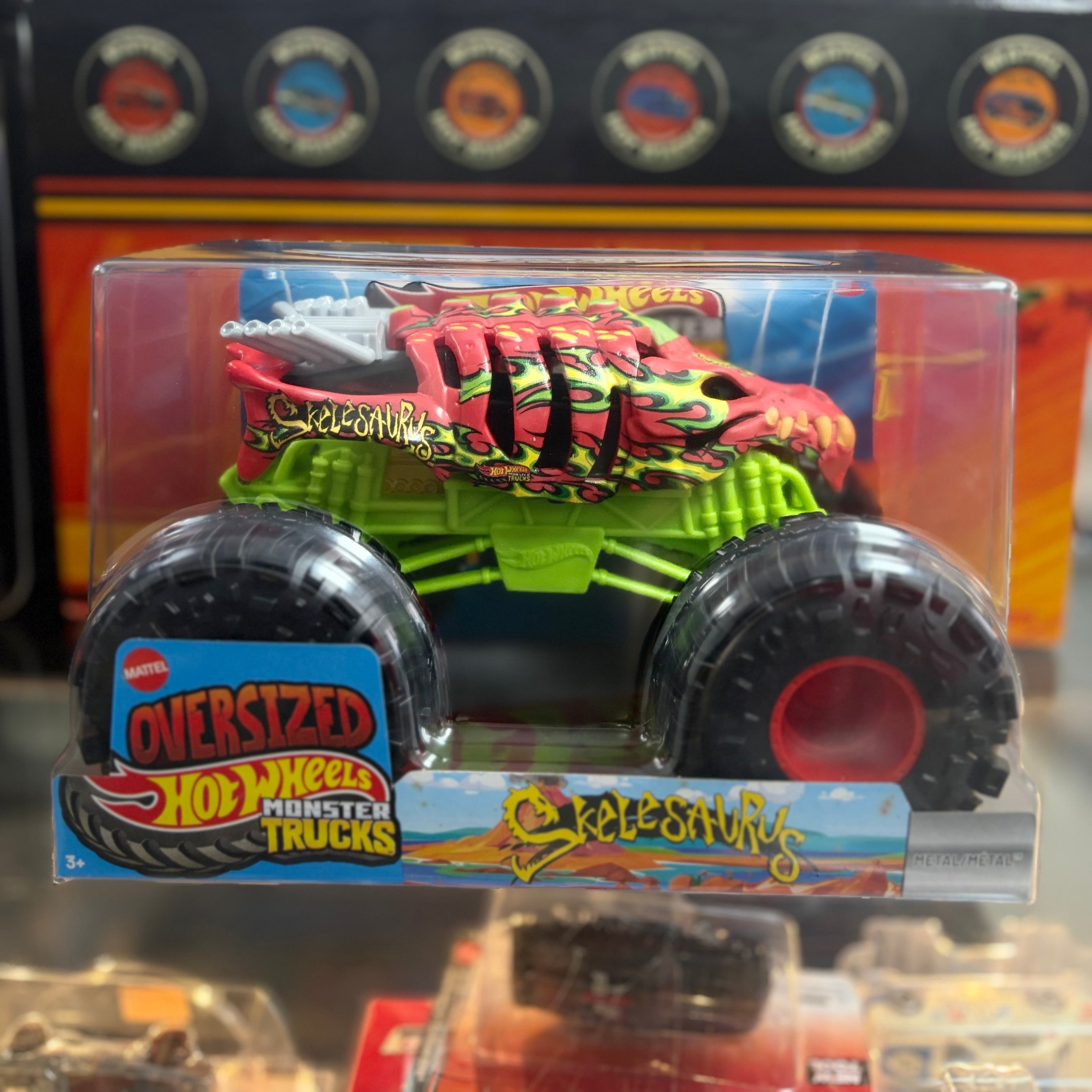 Hot Wheels Oversized Monster Trucks – Skelesaurus Red