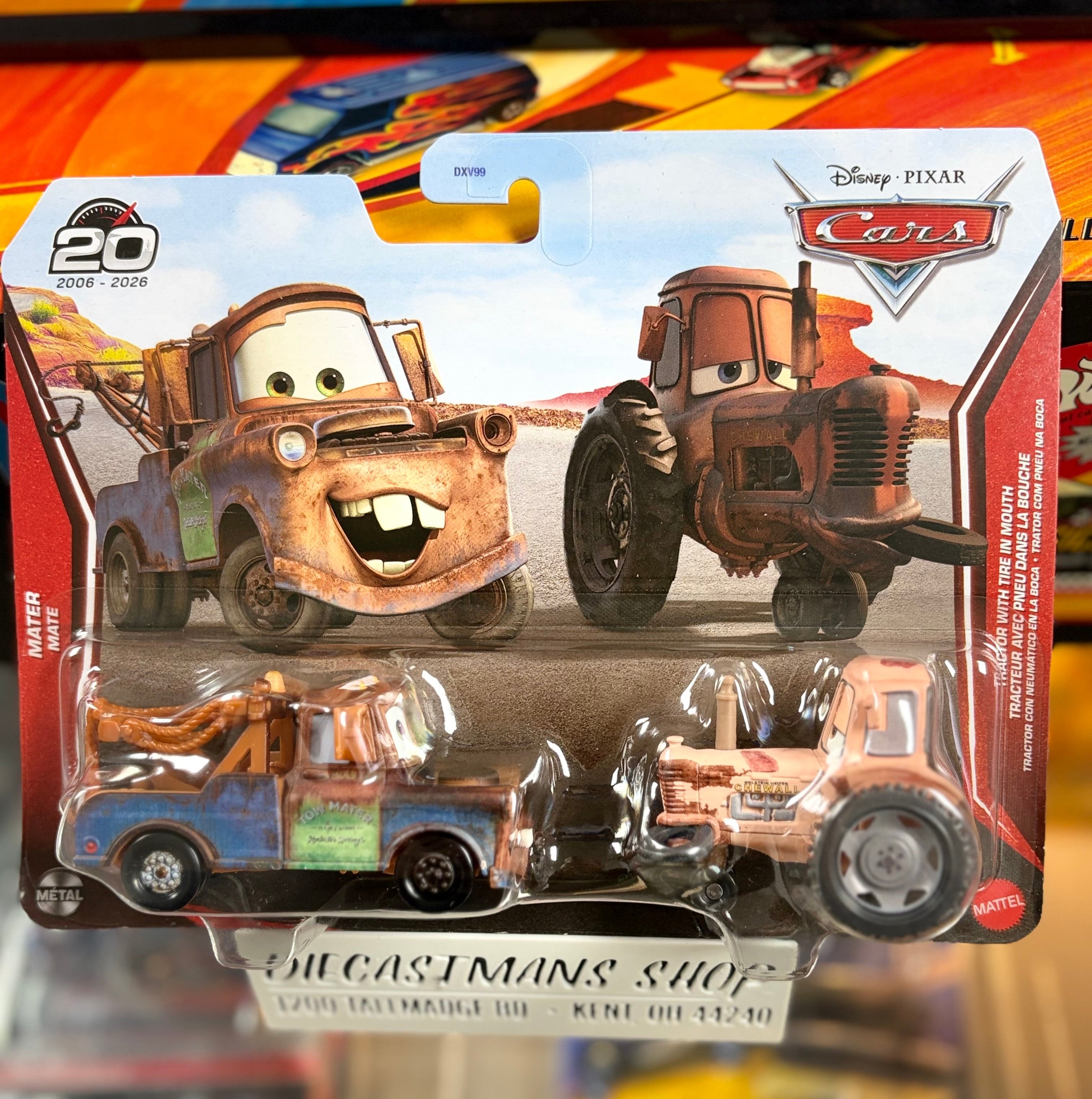 Disney Pixar Cars Mater & Tractor with Tire-in-Mouth Two-Pack