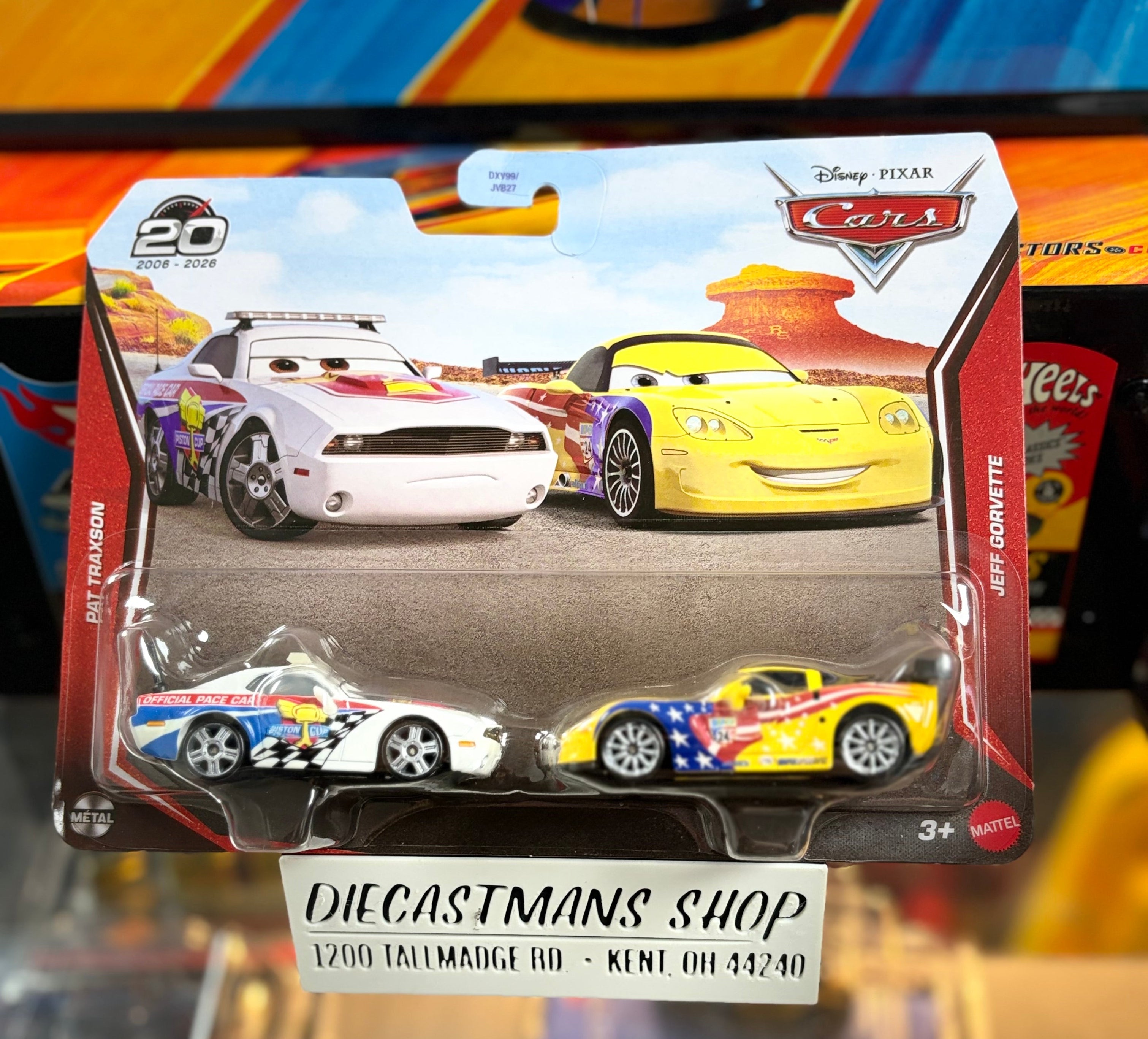 Disney Pixar Cars 20th Anniversary Edition Jeff Gorvette and Pat Traxson 2-Pack