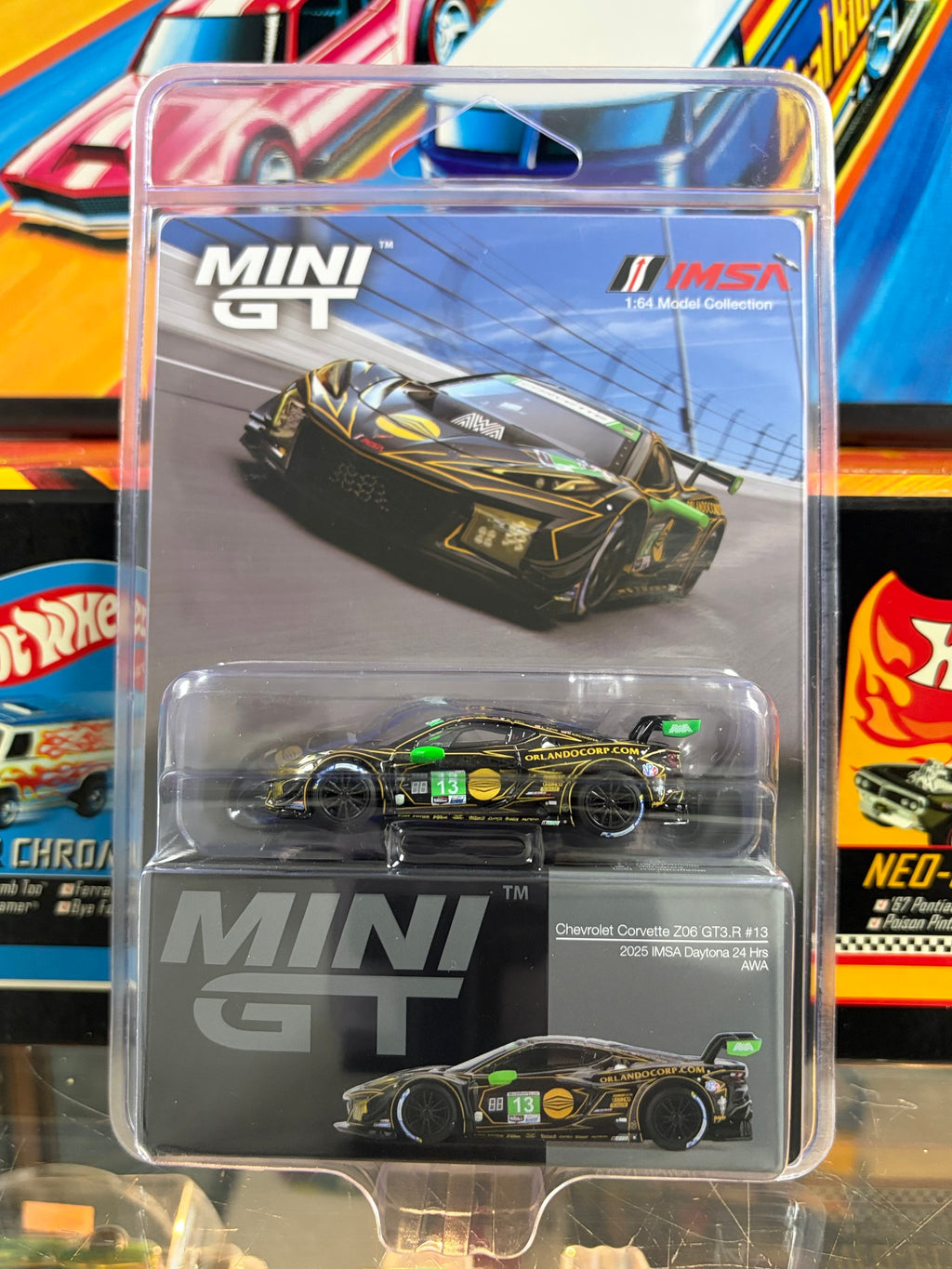 Mini GT #1171 Chevrolet Corvette Z06 GT3.R #13 AWA – 2025 IMSA Daytona 24 Hours 1/64