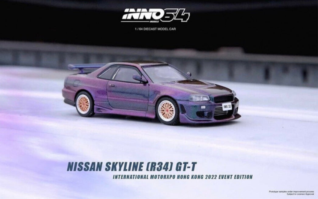 INNO64 Nissan Skyline R34 GT-T Magic Purple Hong Kong