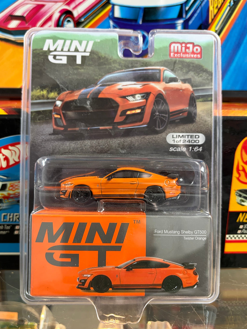 Mini GT #505 Ford Mustang Shelby GT500 Twister Orange